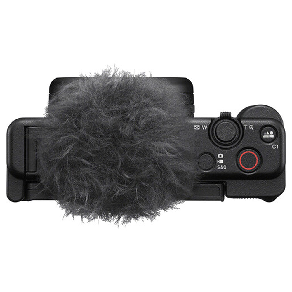 Sony ZV-1 II compact digital vlogging camera with flip-out screen, wide-angle zoom lens, and built-in directional microphone.