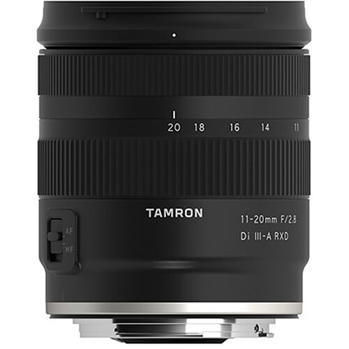 Tamron 11-20mm f/2.8 Di III-A RXD Lens for Canon RF – bright ultra-wide zoom with constant f/2.8 aperture, rapid RXD autofocus, and compact design, ideal for landscapes, travel, and creative video work.
