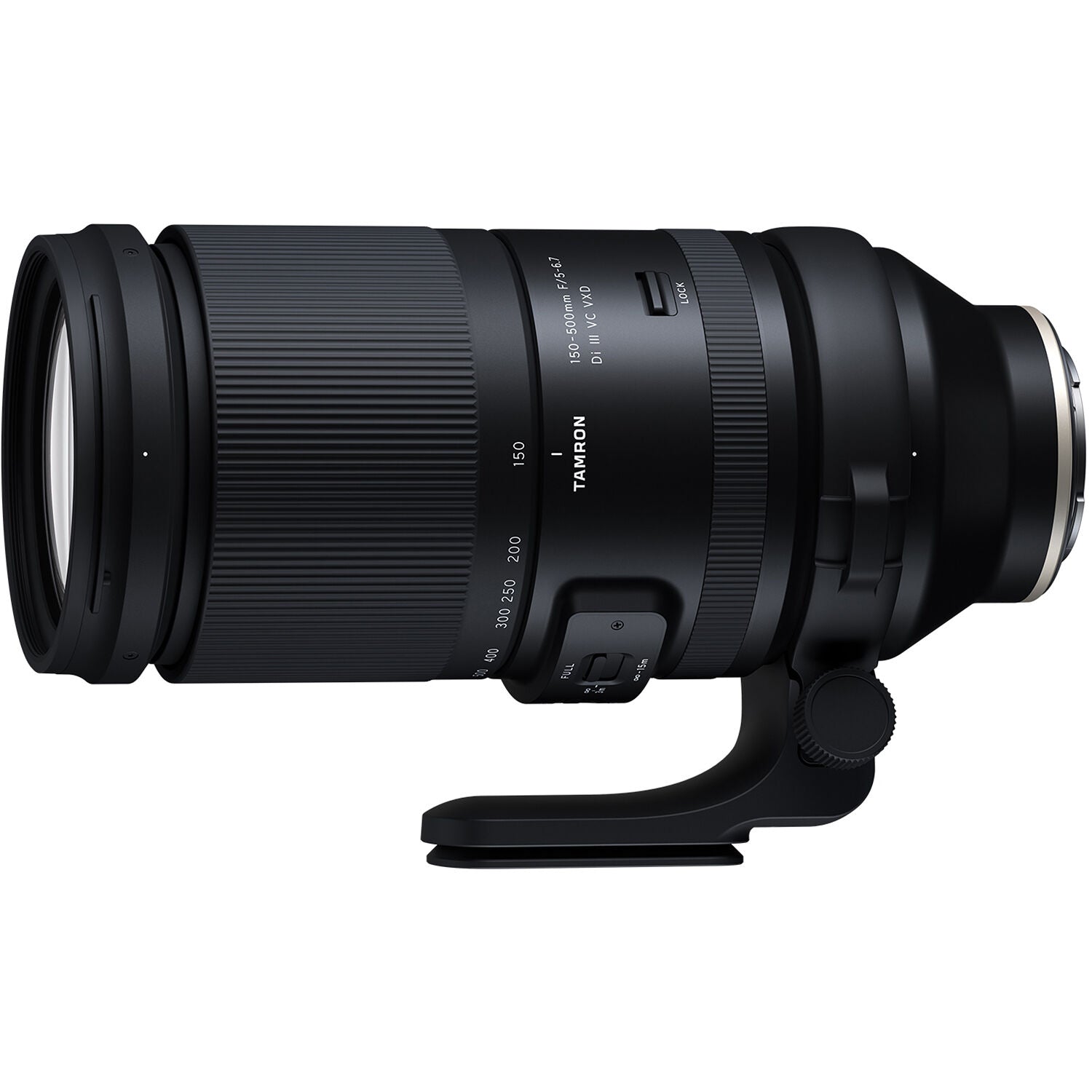 Camera lens with Tamron branding on a white background