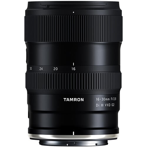 Tamron 16-30mm f/2.8 Di III VXD G2 Lens (Nikon Z) – ultra-wide zoom with constant f/2.8 aperture, advanced VXD autofocus, and refined G2 optics, built for landscapes, architecture, and creative perspectives.