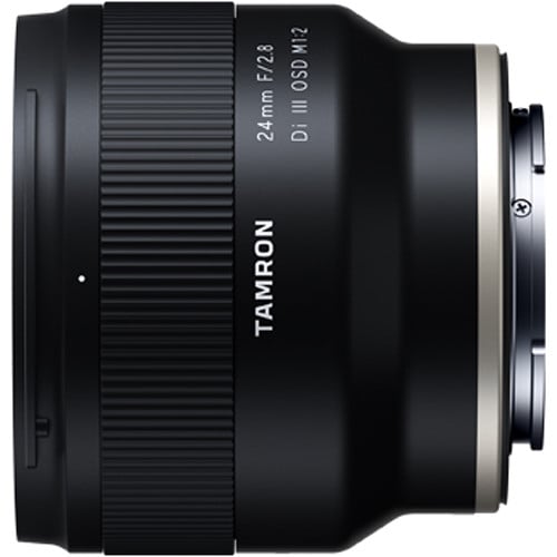 Tamron 24mm f/2.8 Di III OSD M1:2 Lens for Sony E – lightweight wide-angle prime with 1:2 macro, sharp optics, and quiet autofocus for versatile shooting.