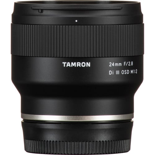 Tamron 24mm f/2.8 Di III OSD M1:2 Lens for Sony E – lightweight wide-angle prime with 1:2 macro, sharp optics, and quiet autofocus for versatile shooting.