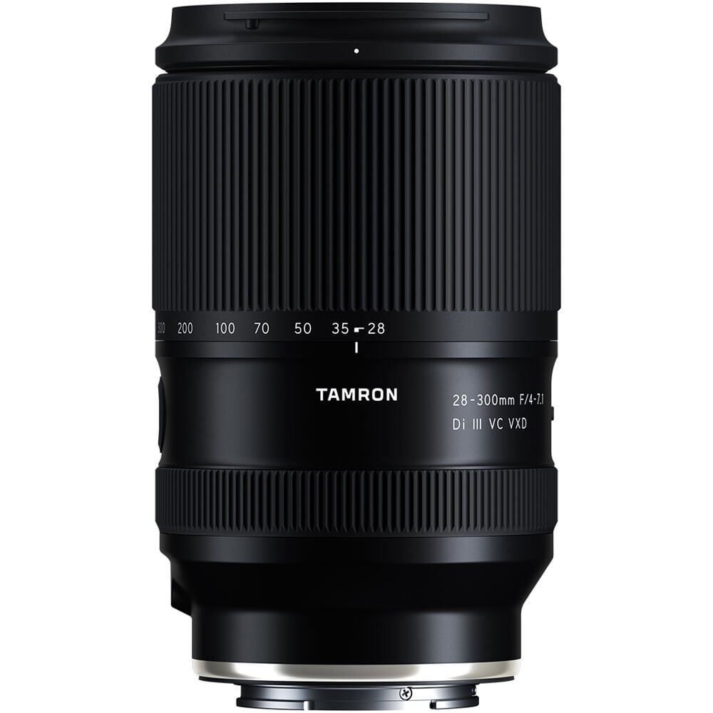 Tamron 28-300mm f/4-7.1 Di III VC VXD Lens for Sony E – all-in-one zoom with powerful reach, fast VXD autofocus, and VC stabilization for sharp, versatile shooting.