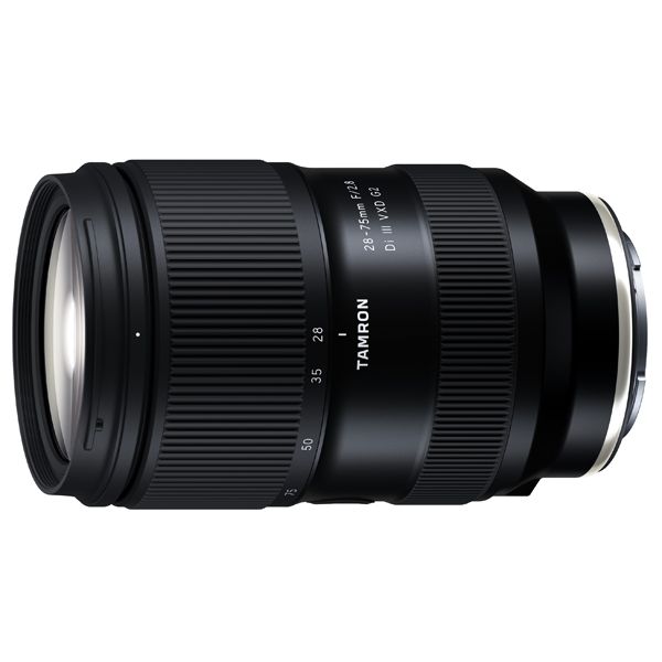 Camera lens with Tamron branding on a white background