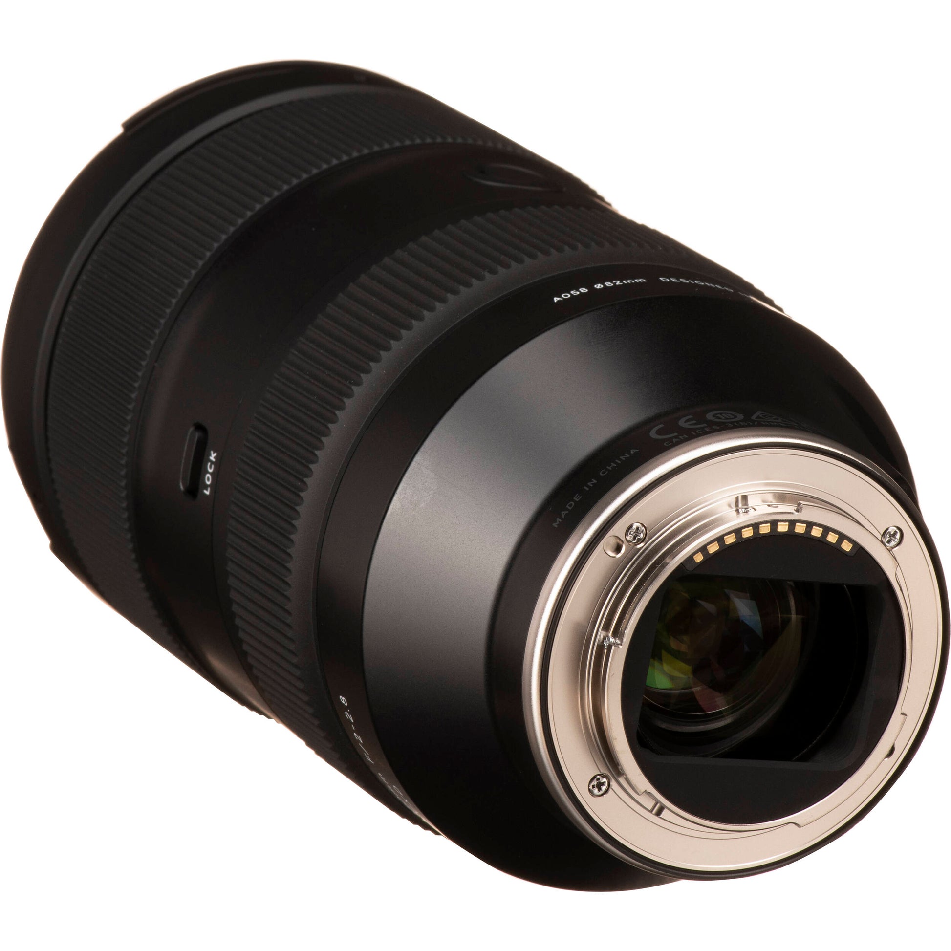 Camera lens on a white background