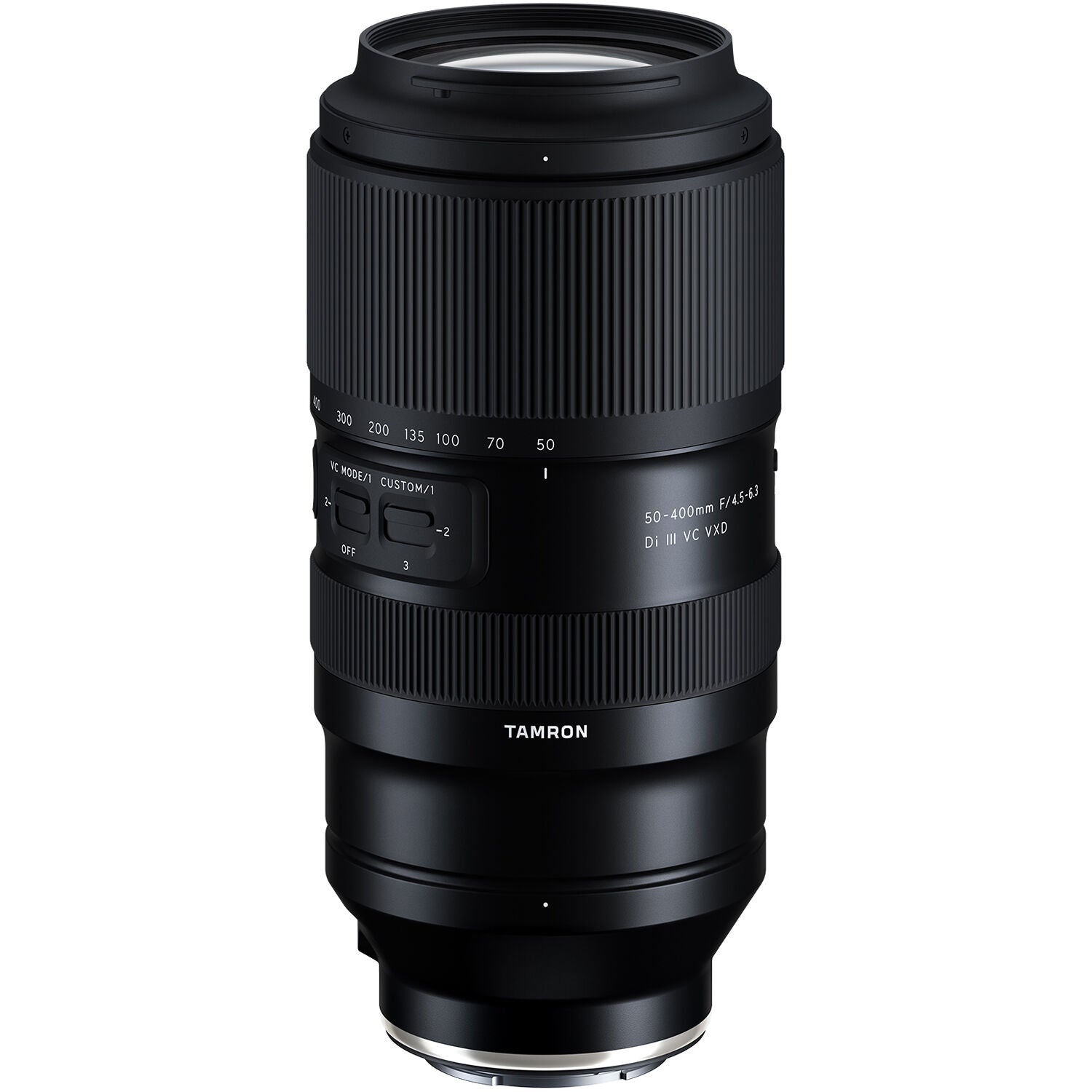 Tamron 50-400mm f/4.5-6.3 Di III VC VXD Lens for Sony E – ultra-telephoto reach in a compact design, with fast VXD autofocus, built-in VC stabilization, and versatile performance for wildlife, sports, and travel.