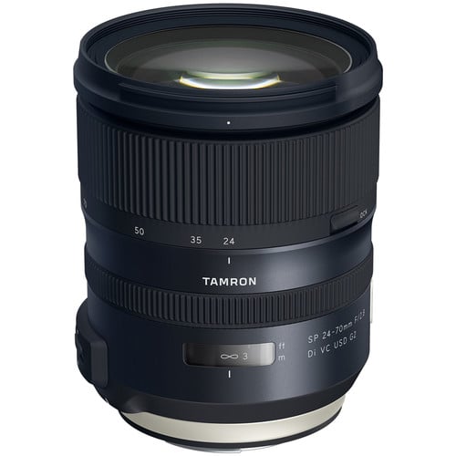 Tamron SP 24–70mm f/2.8 Di VC USD standard zoom lens for Canon EF, ideal for portraits, landscapes, and events.