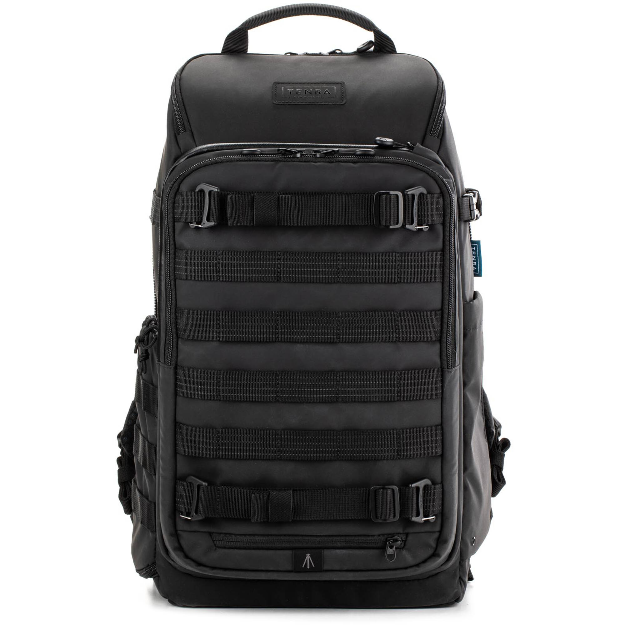 Tenba Axis V2 20L camera backpack with top, side, rear access, laptop/drones storage, MOLLE webbing, and comfy straps.