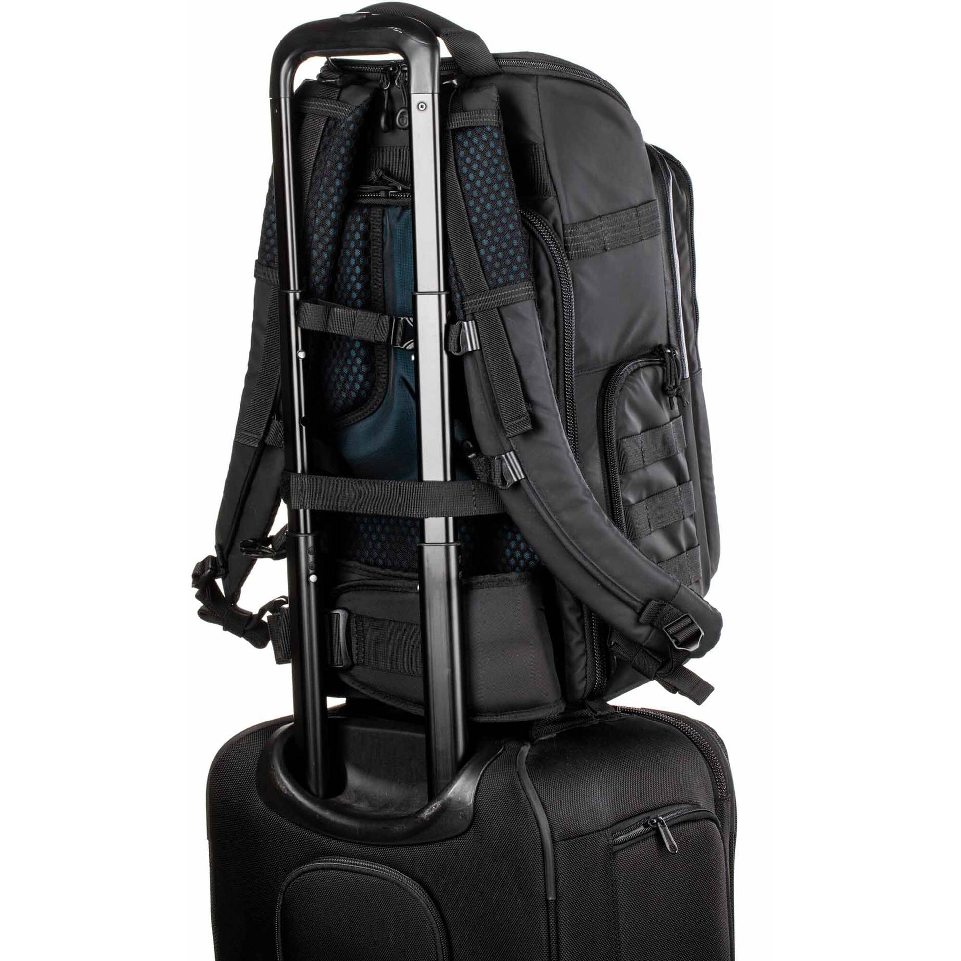 Tenba Axis V2 20L camera backpack with top, side, rear access, laptop/drones storage, MOLLE webbing, and comfy straps.