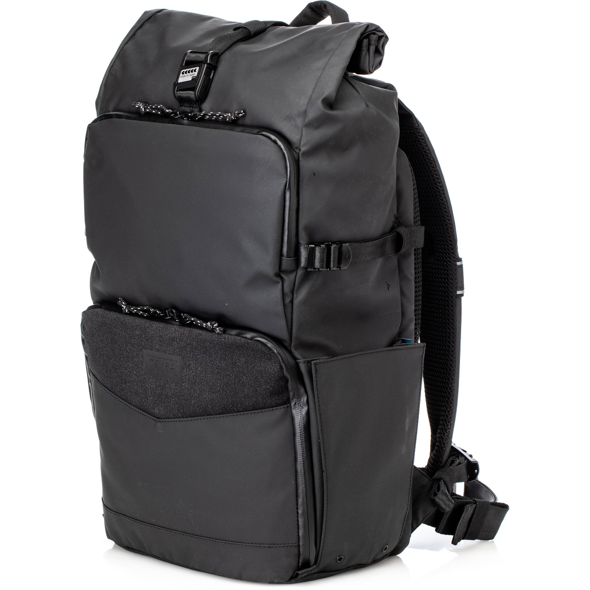 The Tenba DNA 16 DSLR Backpack carries camera gear, lenses, flash, accessories, and a 16" laptop with water-repellent, expandable, and ergonomic design.