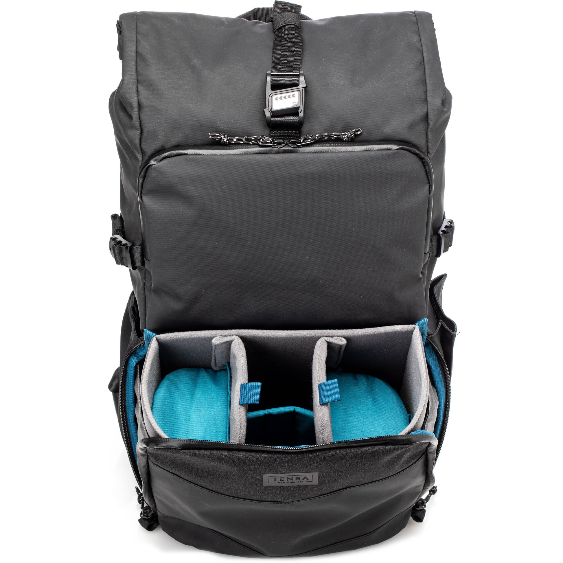 The Tenba DNA 16 DSLR Backpack carries camera gear, lenses, flash, accessories, and a 16" laptop with water-repellent, expandable, and ergonomic design.