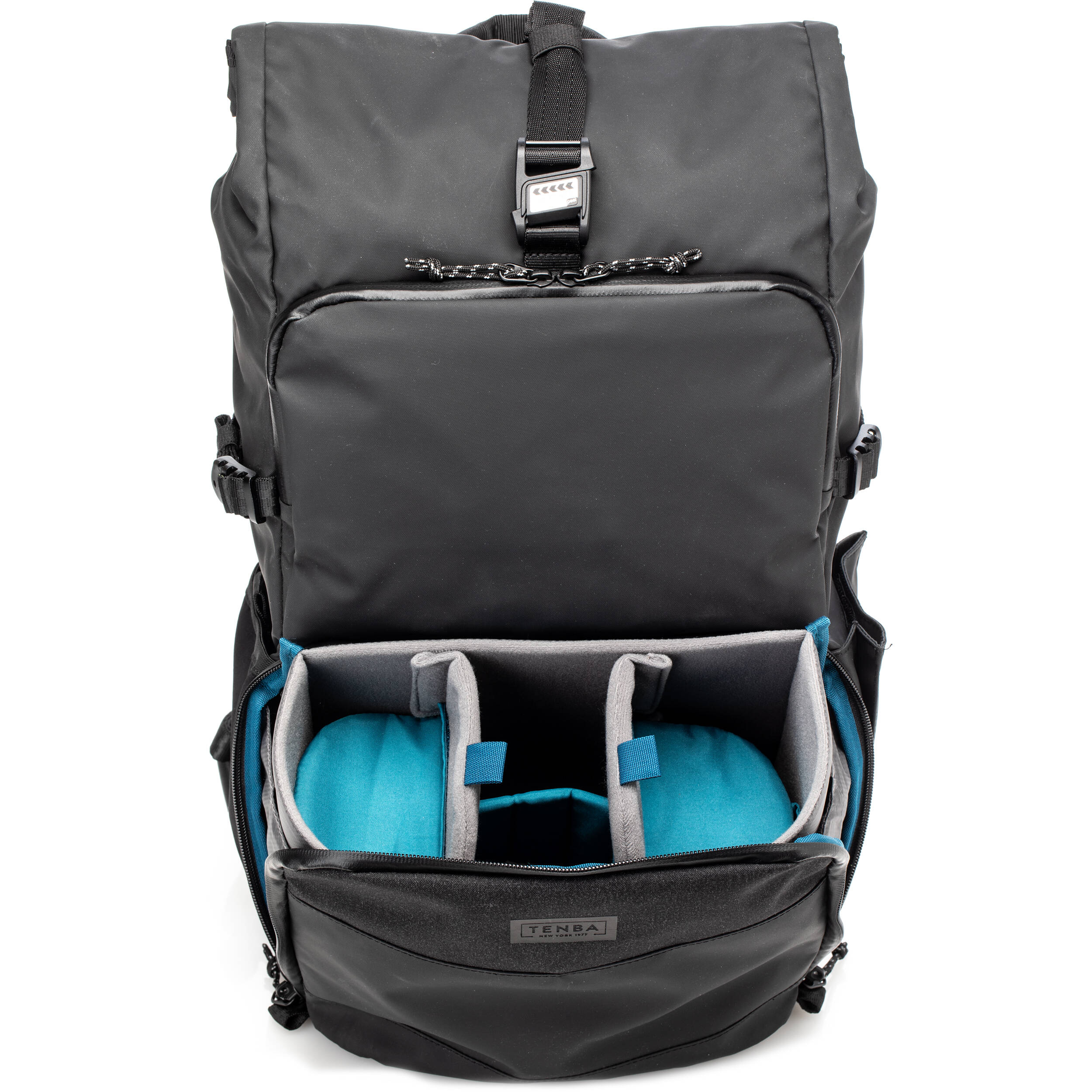 The Tenba DNA 16 DSLR Backpack carries camera gear, lenses, flash, accessories, and a 16" laptop with water-repellent, expandable, and ergonomic design.