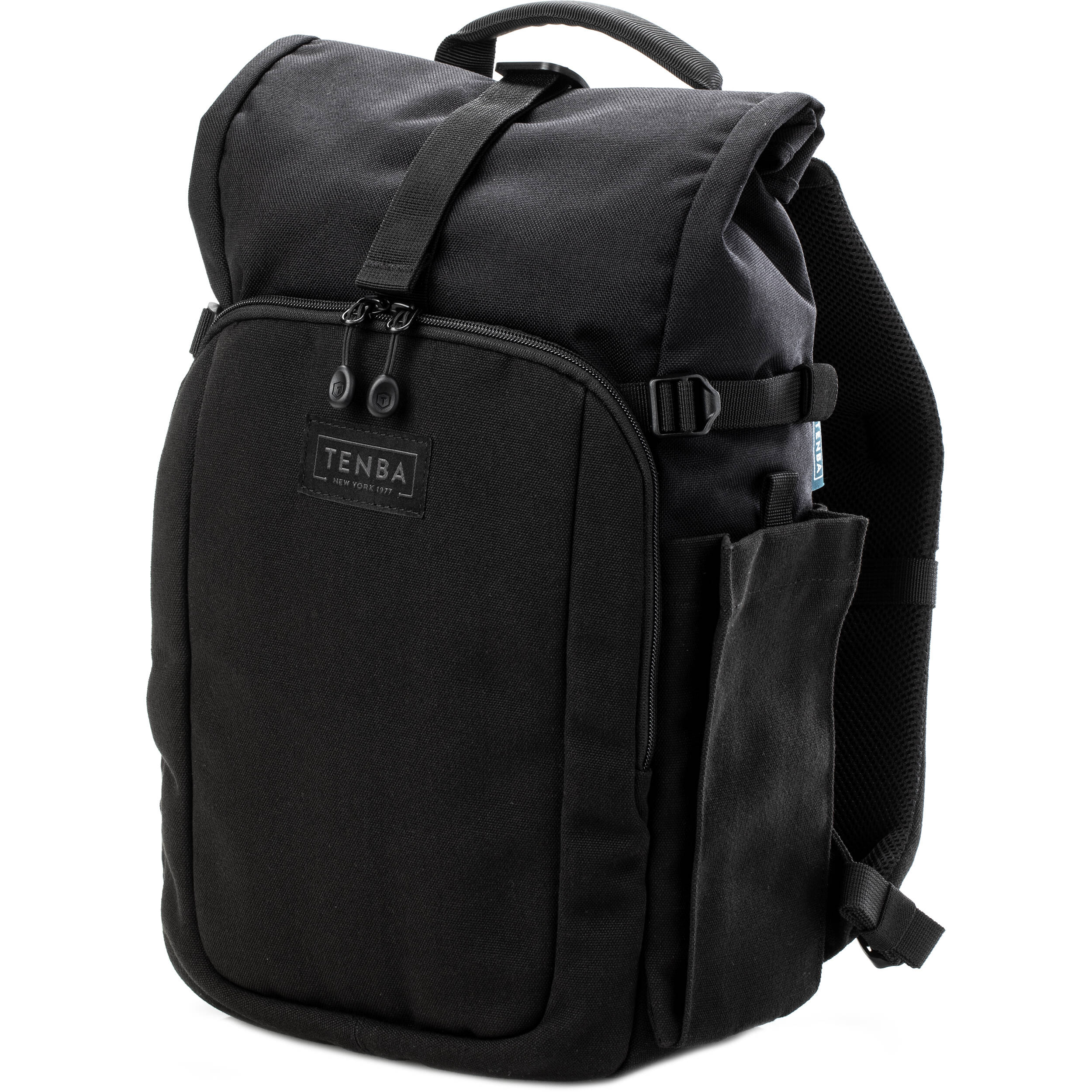 Tenba Fulton V2 16L Backpack in vintage style with rear camera access, rolltop, tripod support, and padded laptop sleeve.