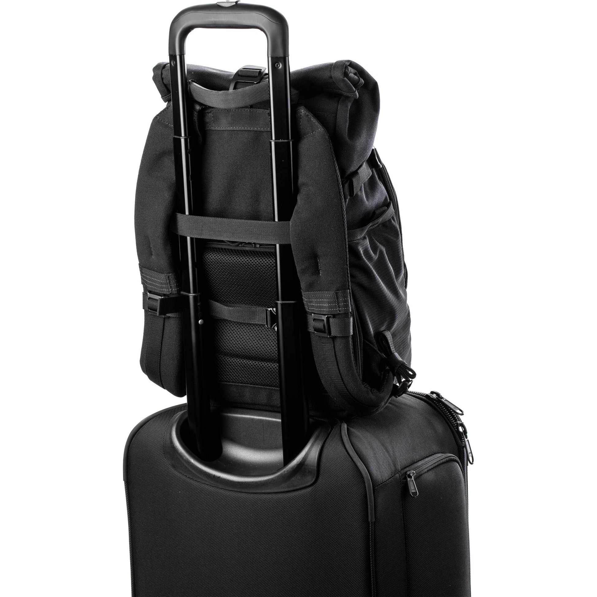 Tenba Fulton V2 16L Backpack in vintage style with rear camera access, rolltop, tripod support, and padded laptop sleeve.