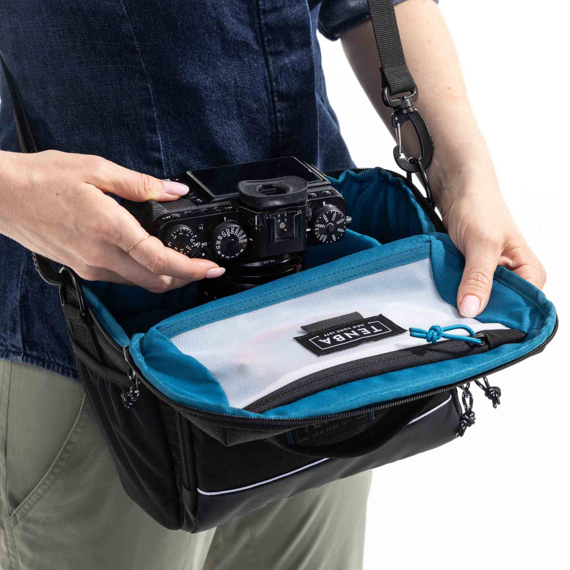 Tenba Skyline V2 Shoulder Bag 10 in grey for DSLR or mirrorless camera with accessories