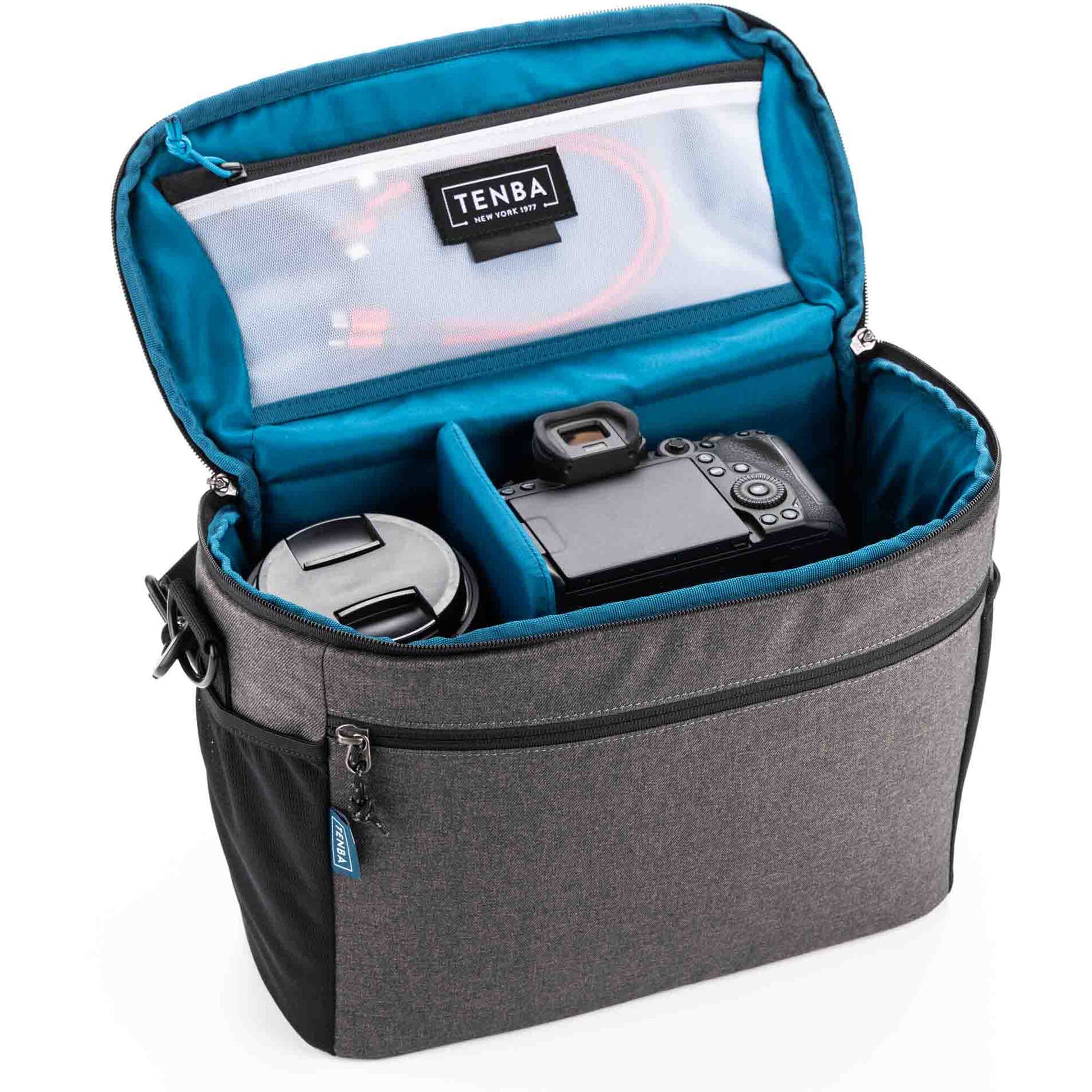 Tenba Skyline V2 Shoulder Bag 13 in grey for DSLR or mirrorless camera with accessories