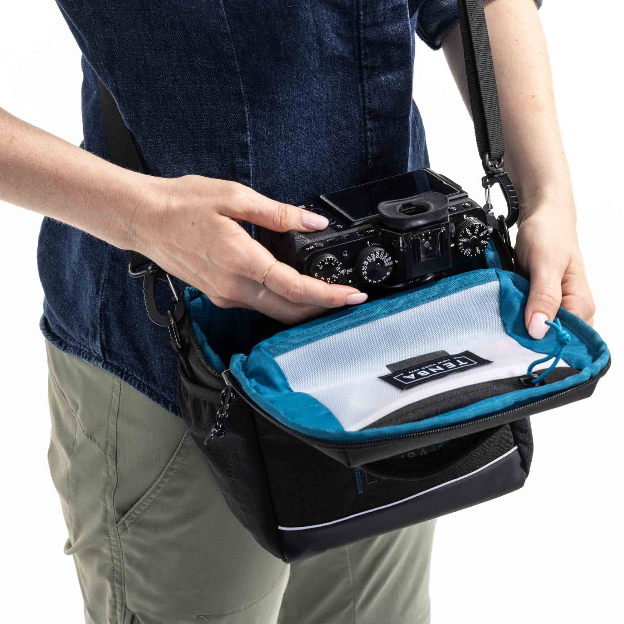 Tenba Skyline V2 Shoulder Bag 8 in black for DSLR or mirrorless camera with accessories