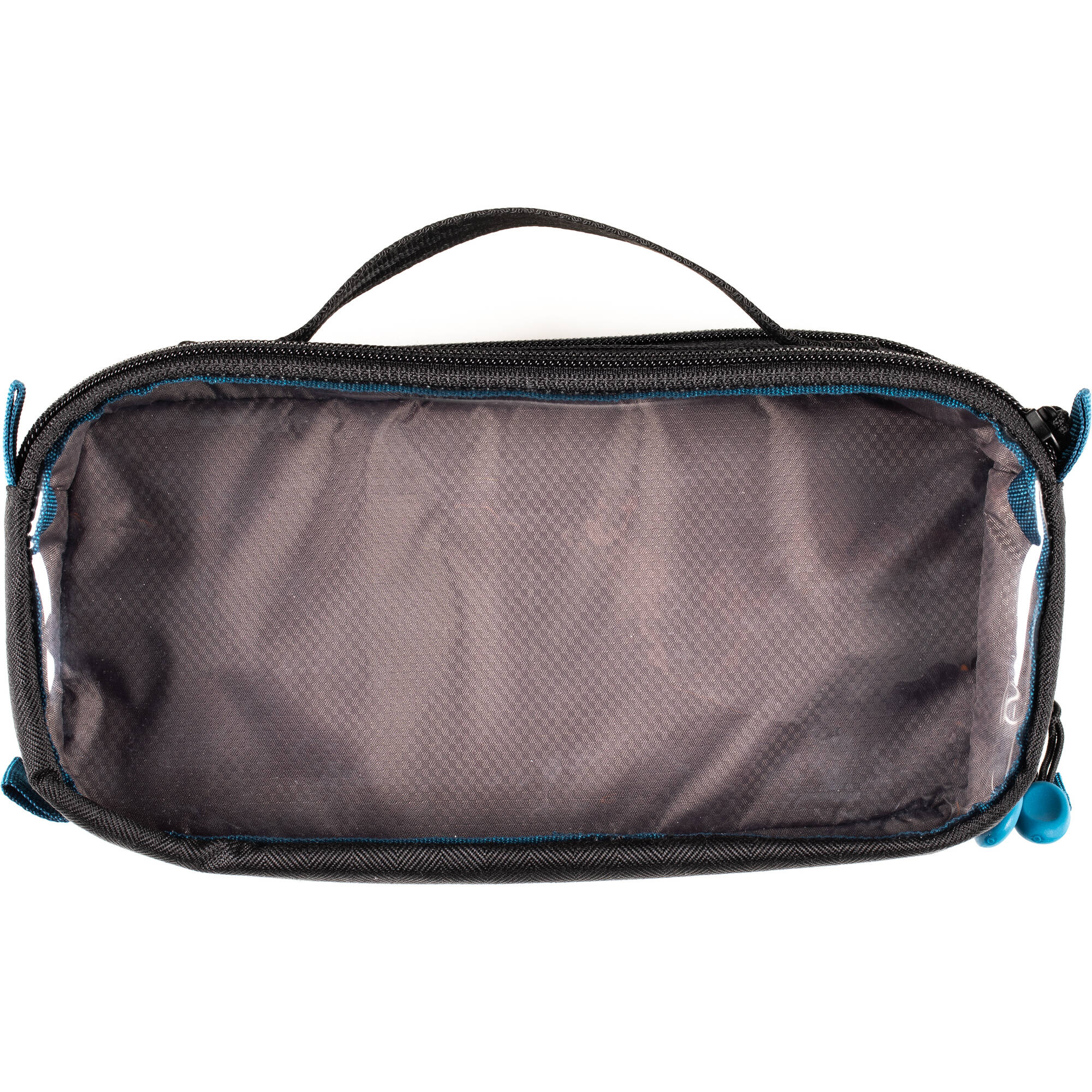 Tenba Tools Duo 4 Cable Pouch with two compartments for cables, chargers, lavalier mics, and small accessories; water-resistant 300D polyester.