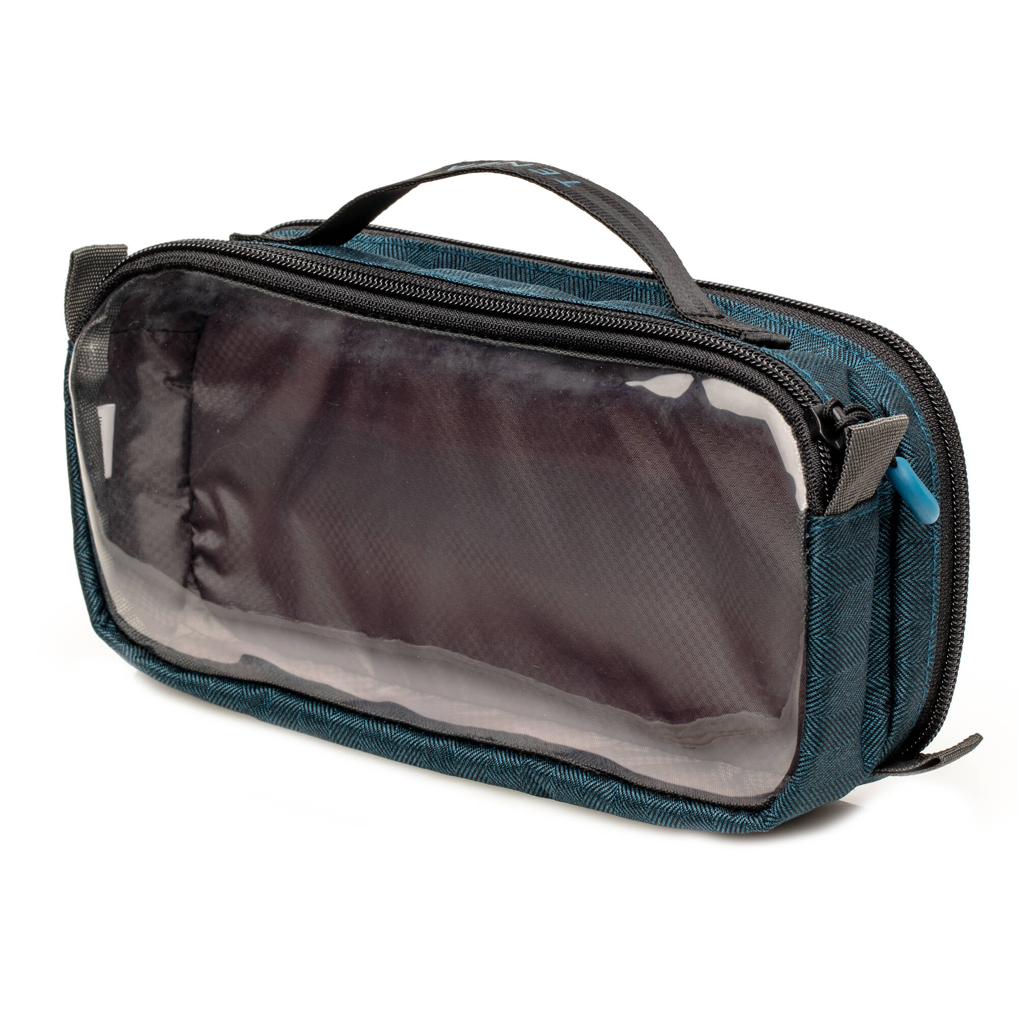 Tenba Tools Duo 4 Cable Pouch with two compartments for cables, chargers, lavalier mics, and small accessories; water-resistant 300D polyester.