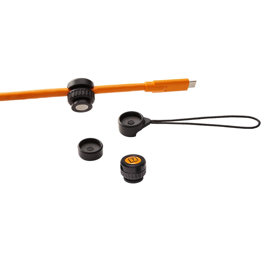 TetherGuard Tethering Support Kit, designed to protect and secure camera and computer ports and cables with a magnetic breakaway quick release system and 3M adhesive mounts for stable, strain-free connections.