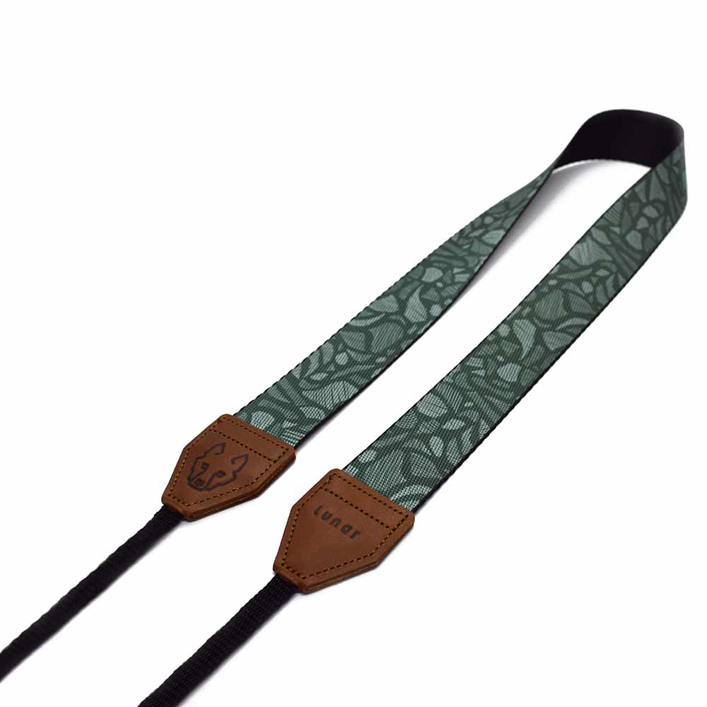 The Lunar Jade camera strap is a beautifully demure green colour with a hint to the outdoors while staying sophisticated. With genuine leather ends. Shop now.