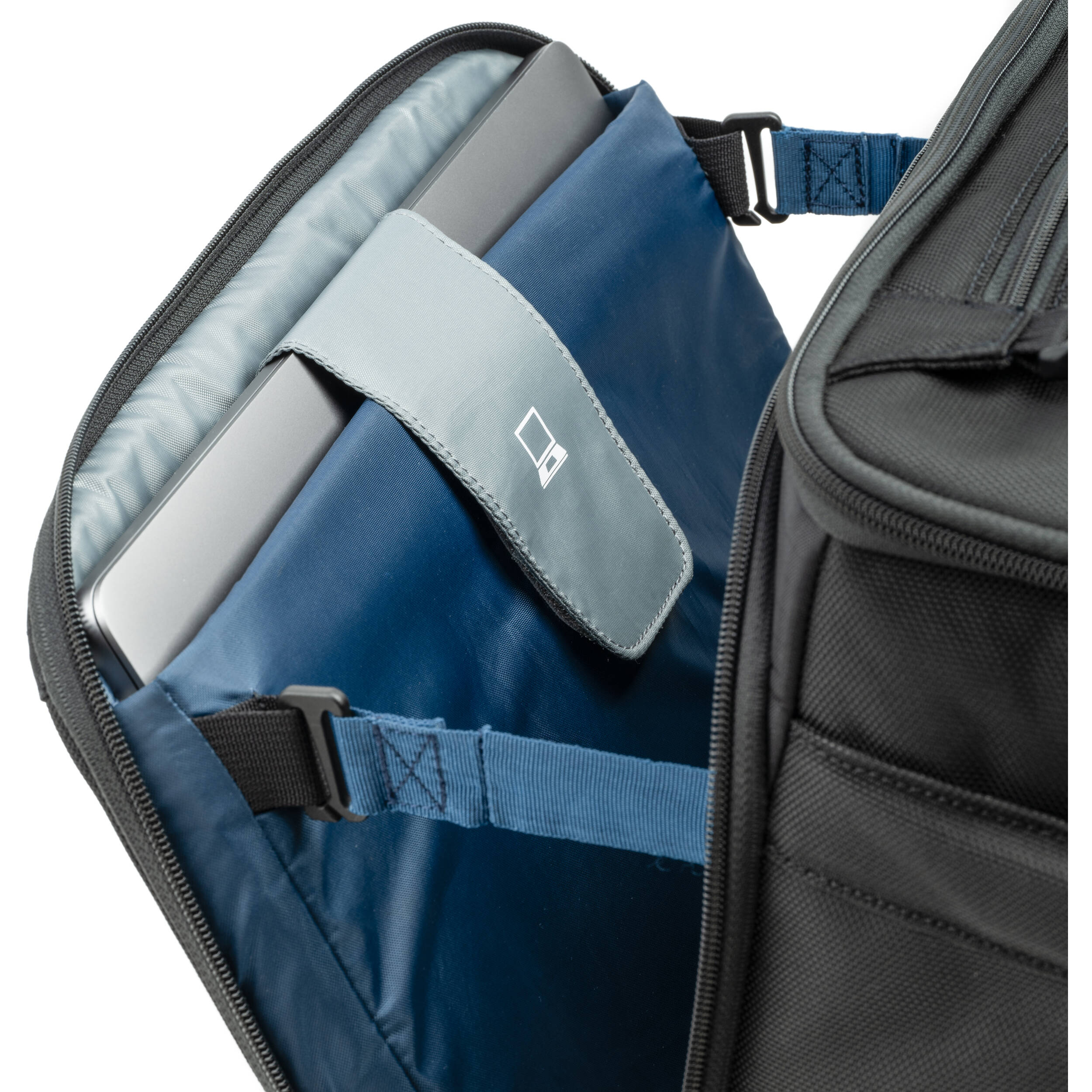 Think Tank Airport Navigator V2 rolling camera bag with laptop compartment and adjustable dividers.