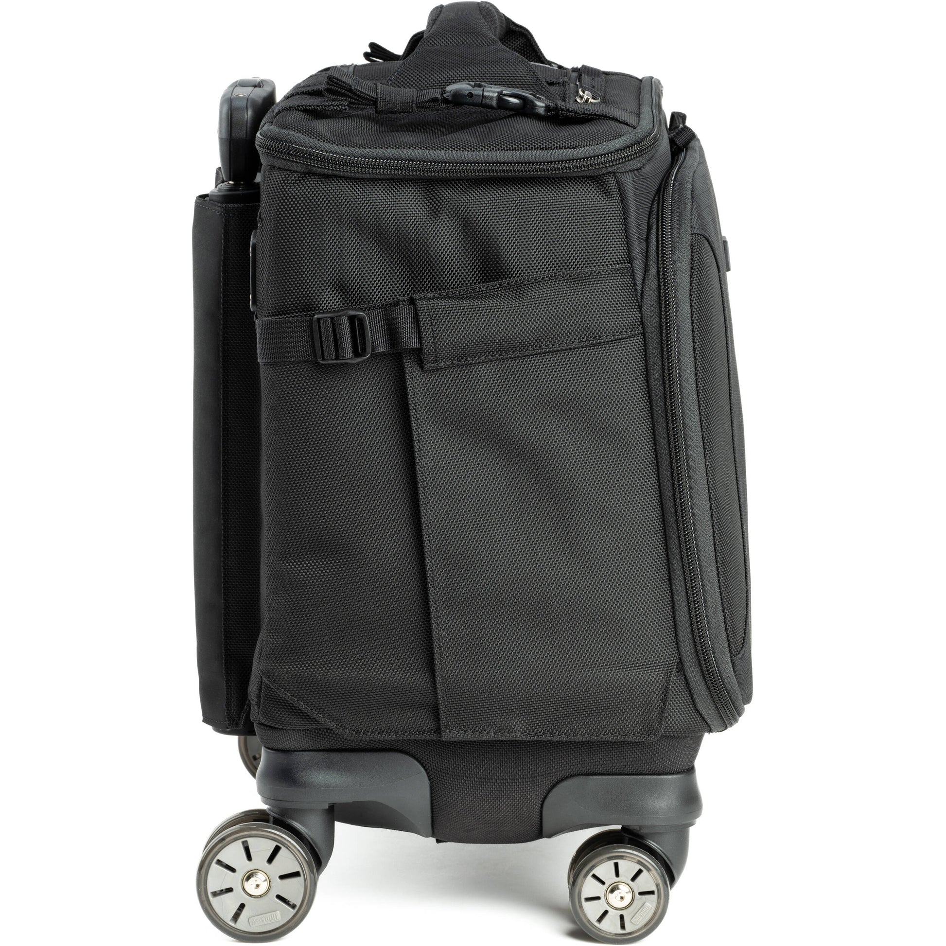 Think Tank Airport Navigator V2 rolling camera bag with laptop compartment and adjustable dividers.