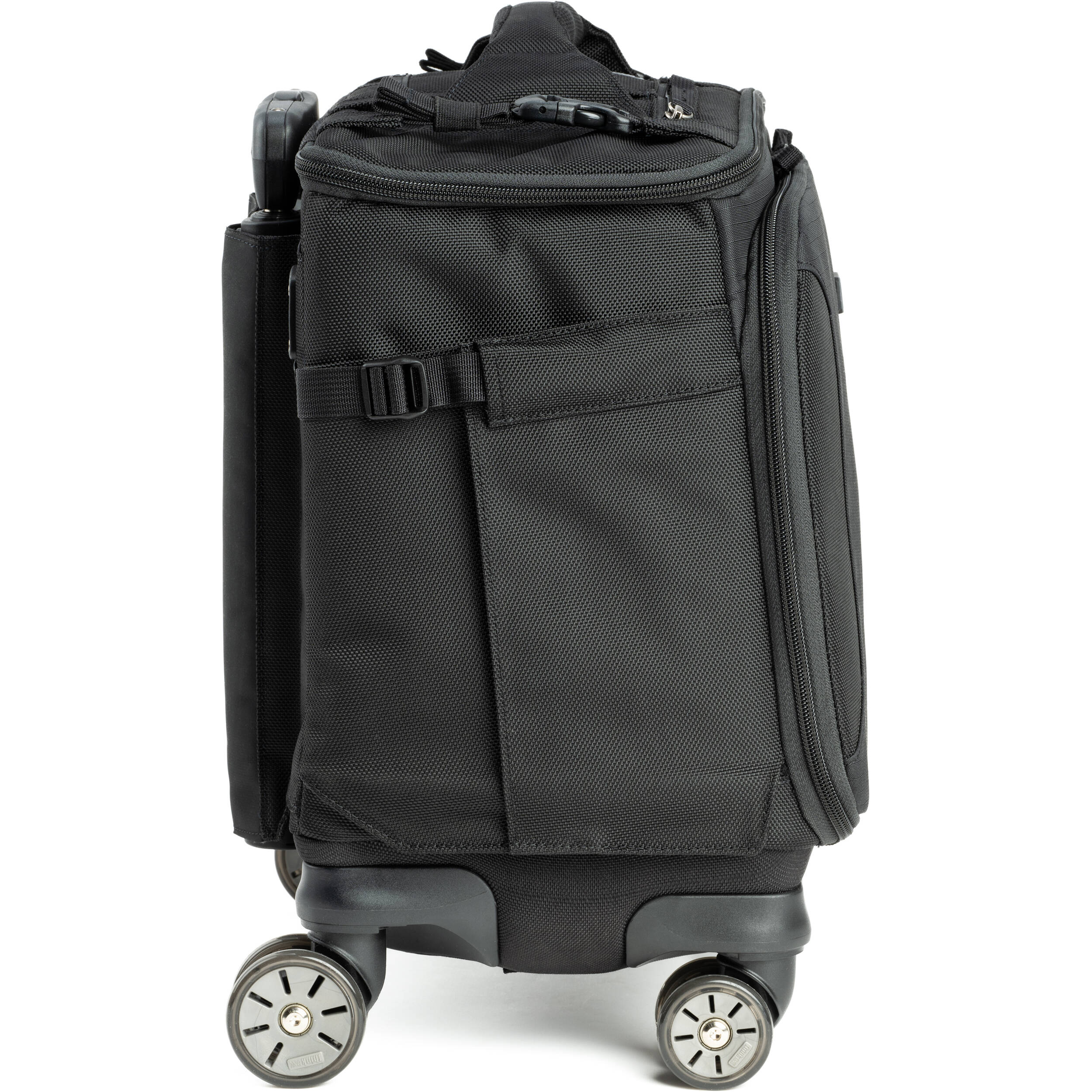Think Tank Airport Navigator V2 rolling camera bag with laptop compartment and adjustable dividers.
