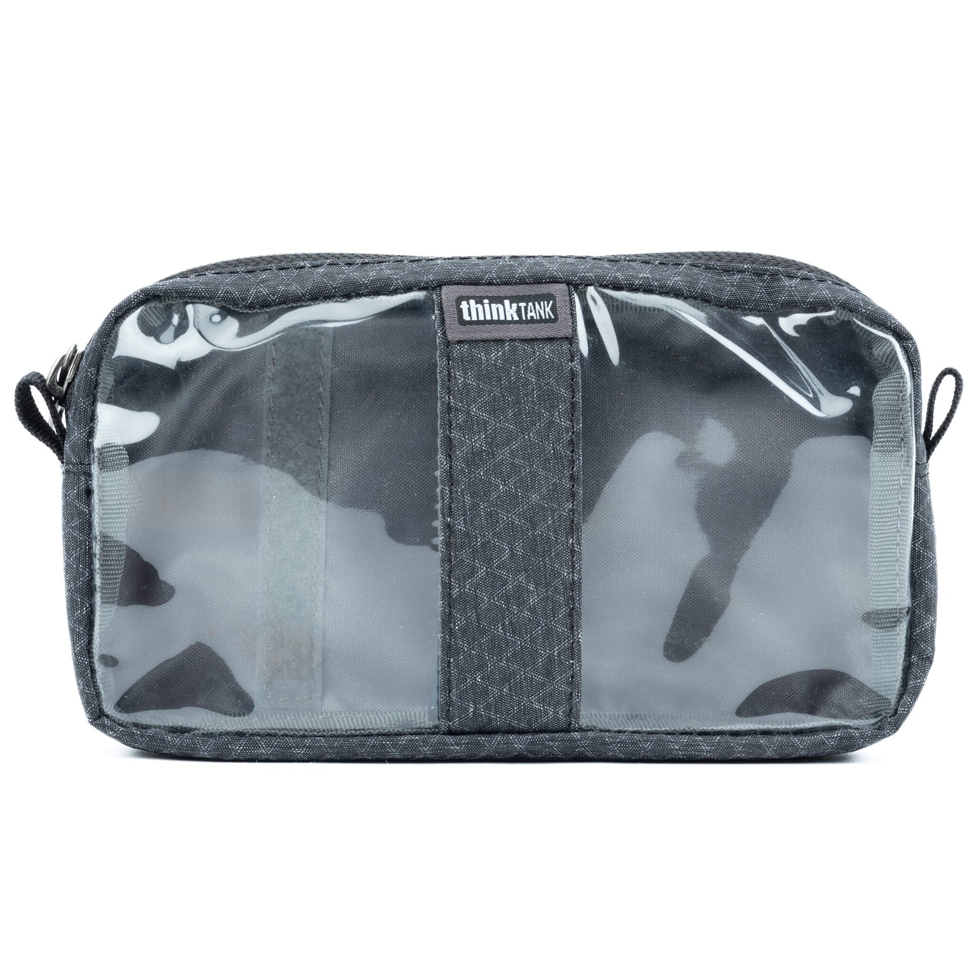 Think Tank Cable Management clear pouch for organising cables with easy visibility.