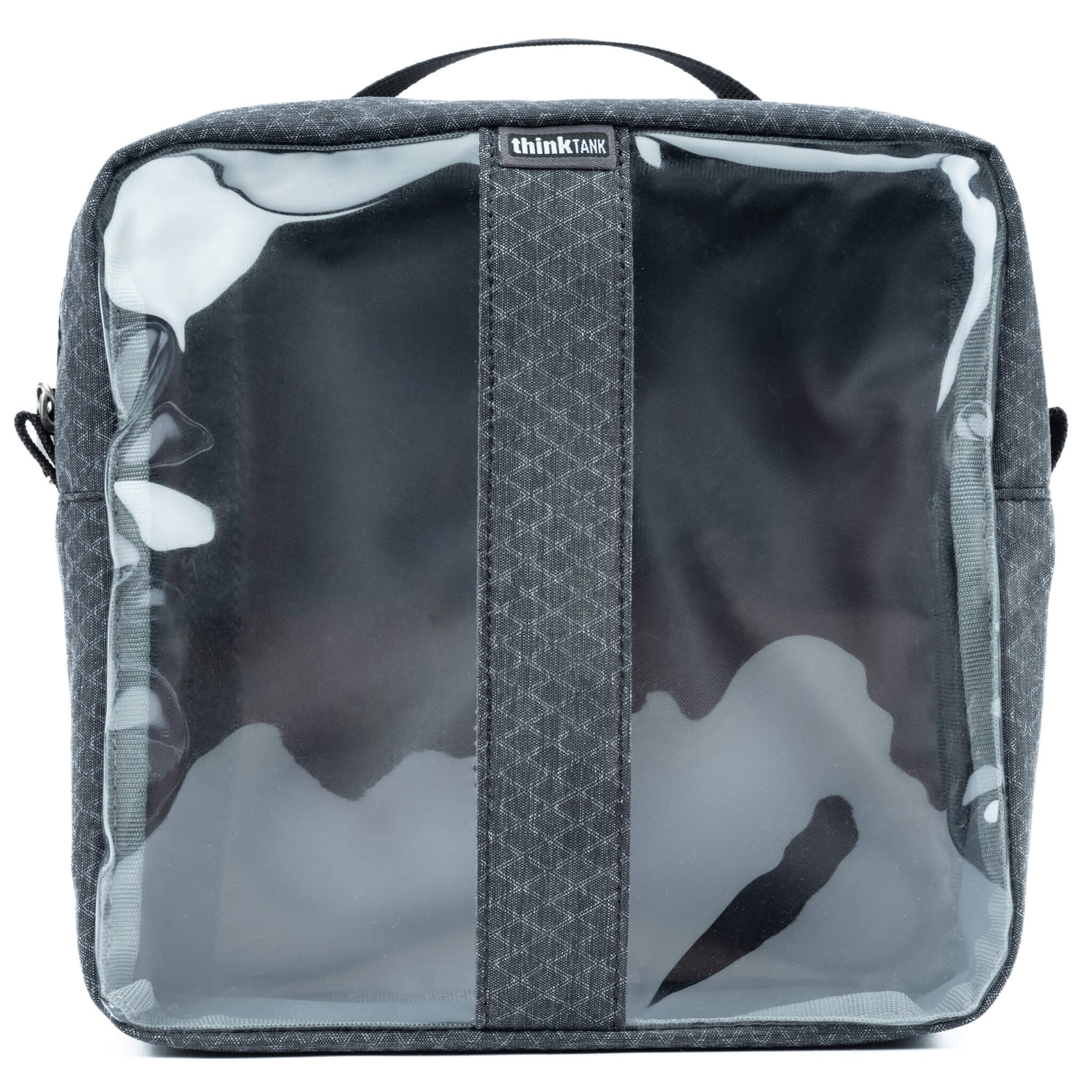 Think Tank Cable Management clear pouch for organising cables with easy visibility.
