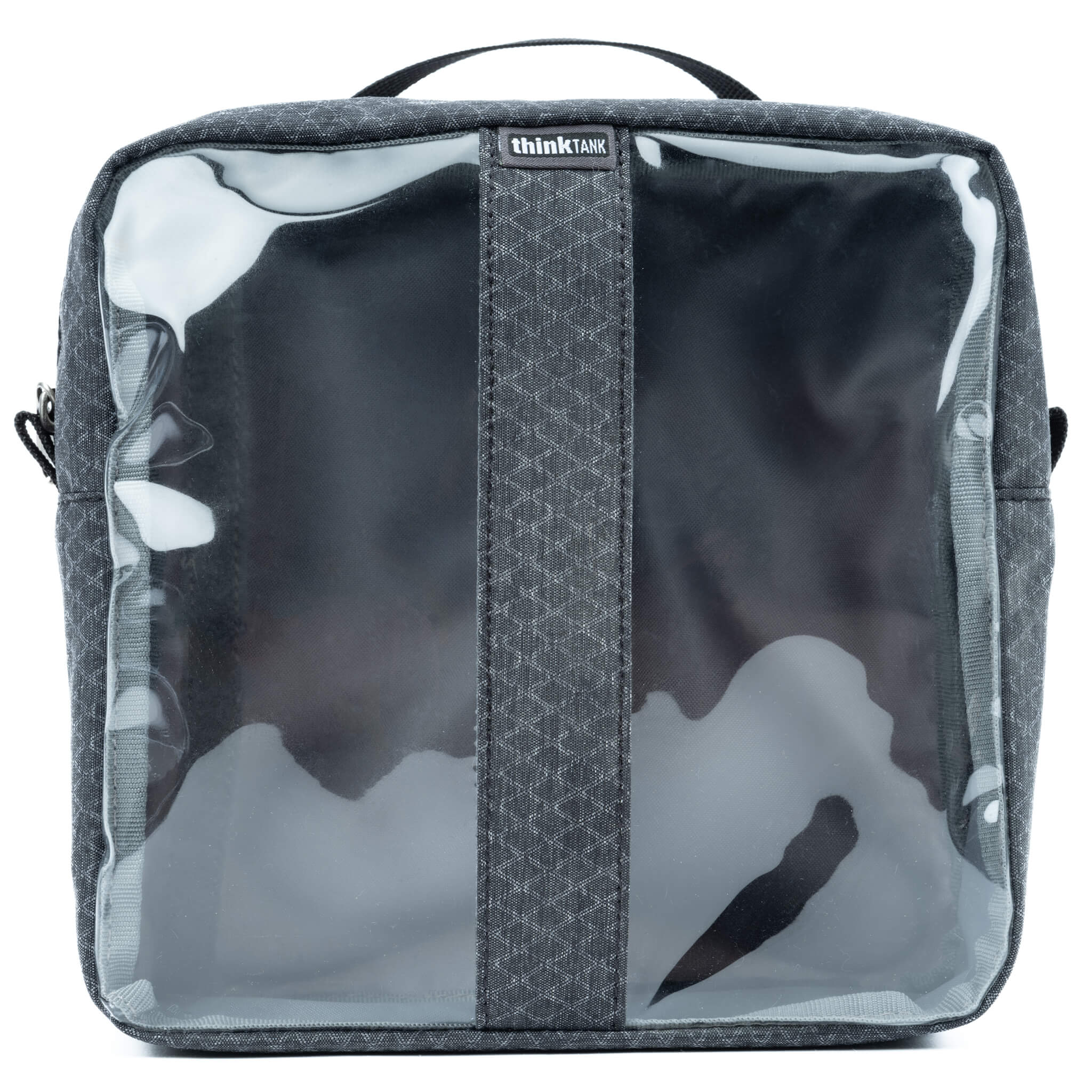 Think Tank Cable Management clear pouch for organising cables with easy visibility.
