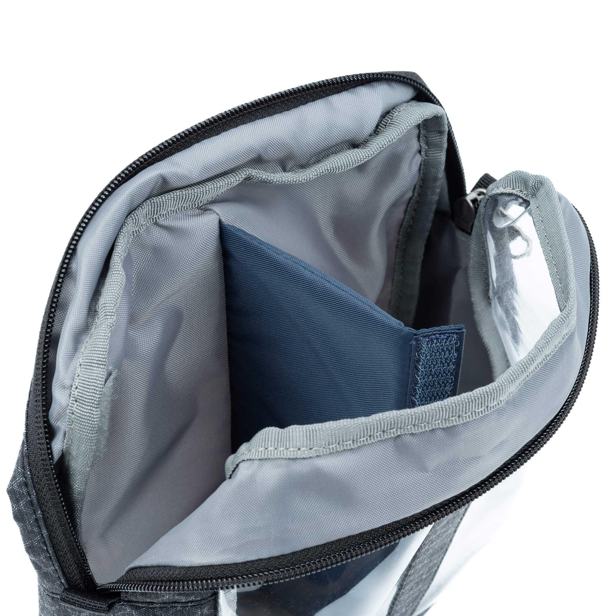 Think Tank Cable Management clear pouch for organising cables with easy visibility.