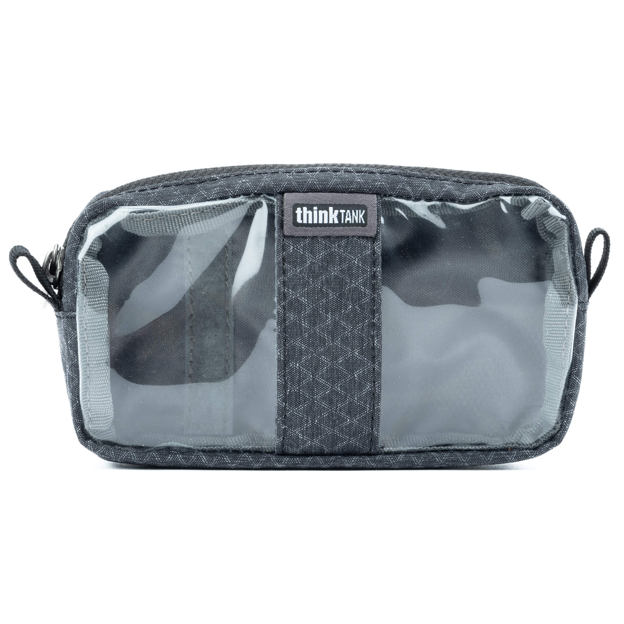 Think Tank Cable Management clear pouch for organising cables with easy visibility.