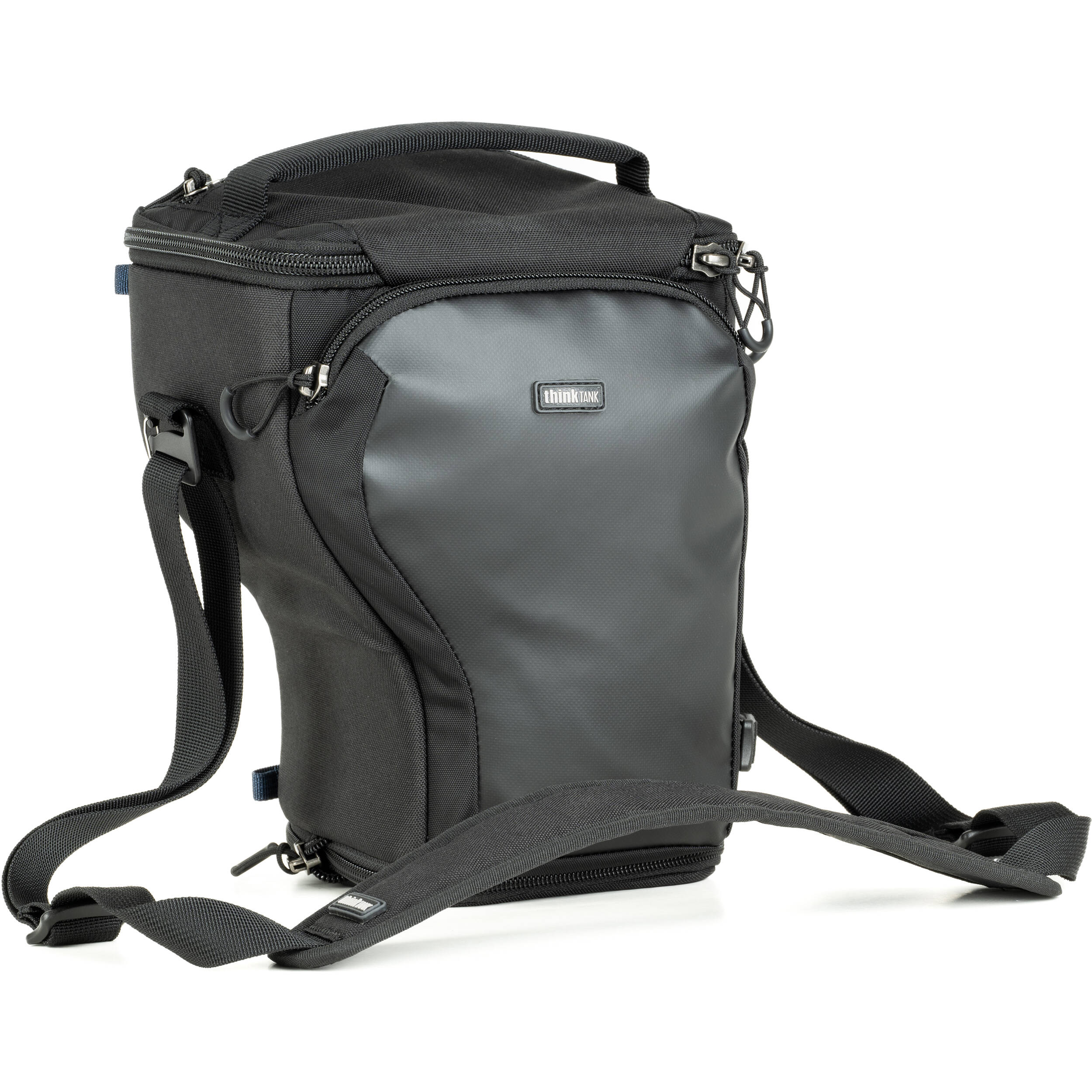 Think Tank Digital Holster 20 V3 for mirrorless cameras, quick-access, water-resistant, with shoulder strap.