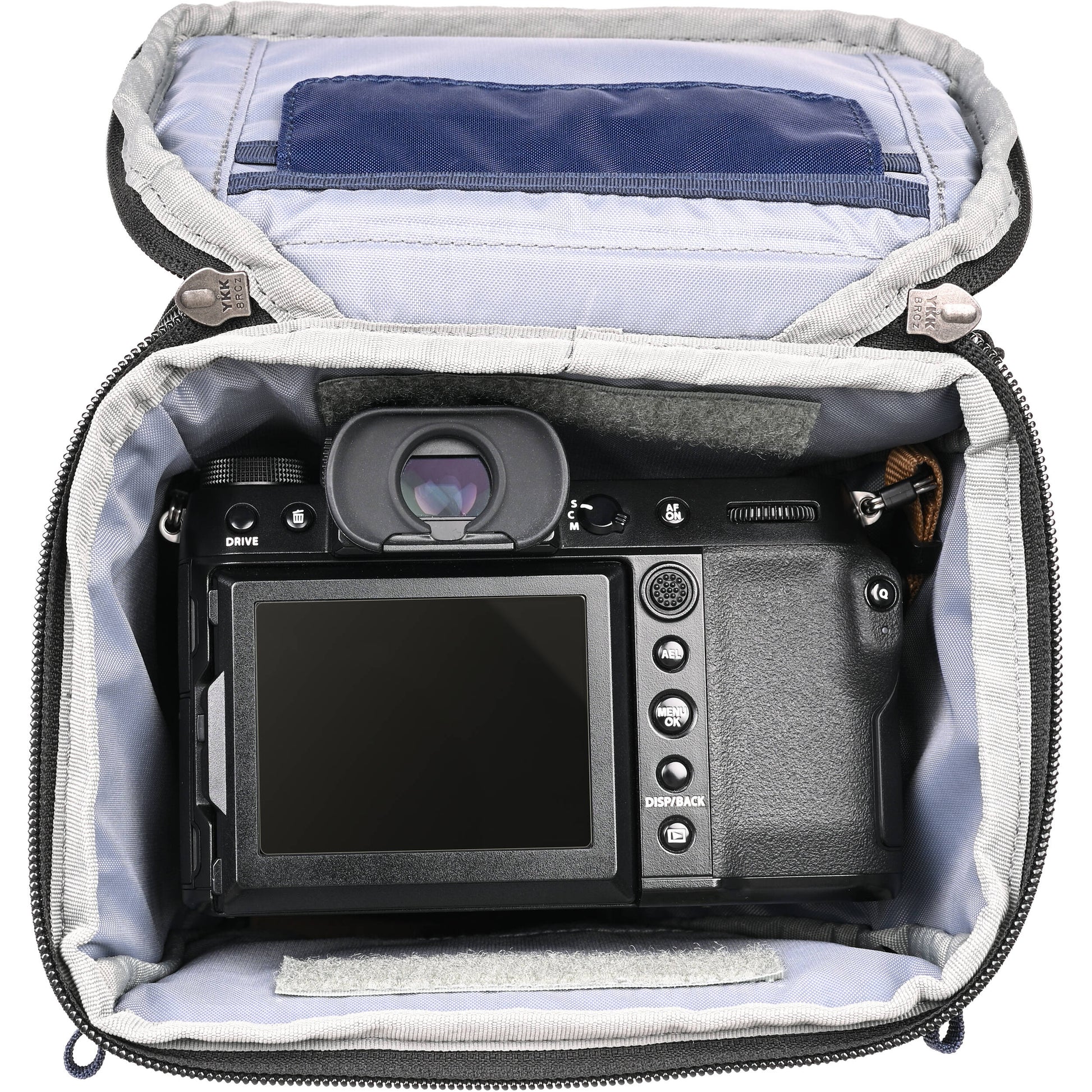 Think Tank Digital Holster 20 V3 for mirrorless cameras, quick-access, water-resistant, with shoulder strap.