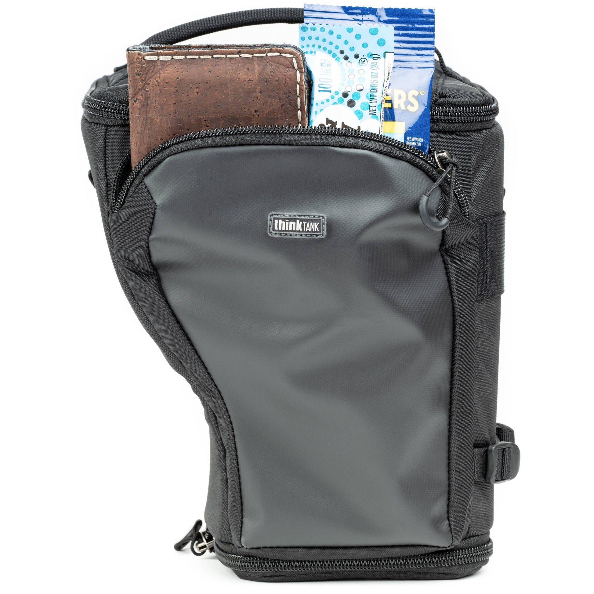 Think Tank Digital Holster 20 V3 for mirrorless cameras, quick-access, water-resistant, with shoulder strap.