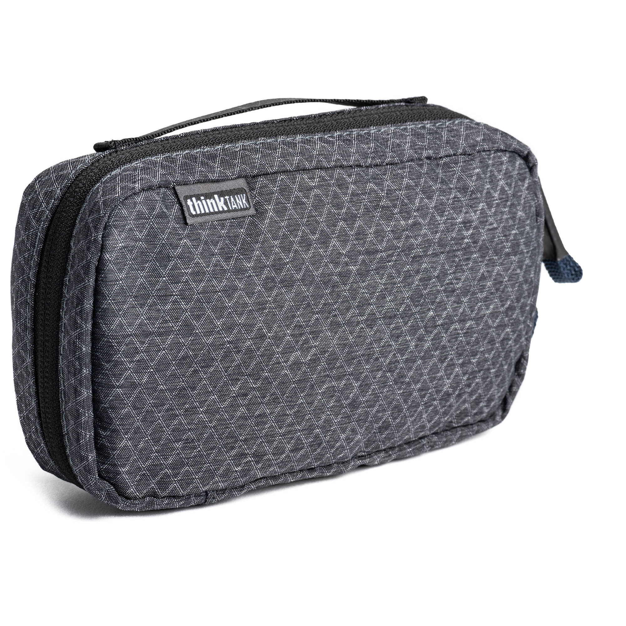 Think Tank EDC Pouch with pockets, zippered compartment, water-repellent coating, and open-flat design for easy access.