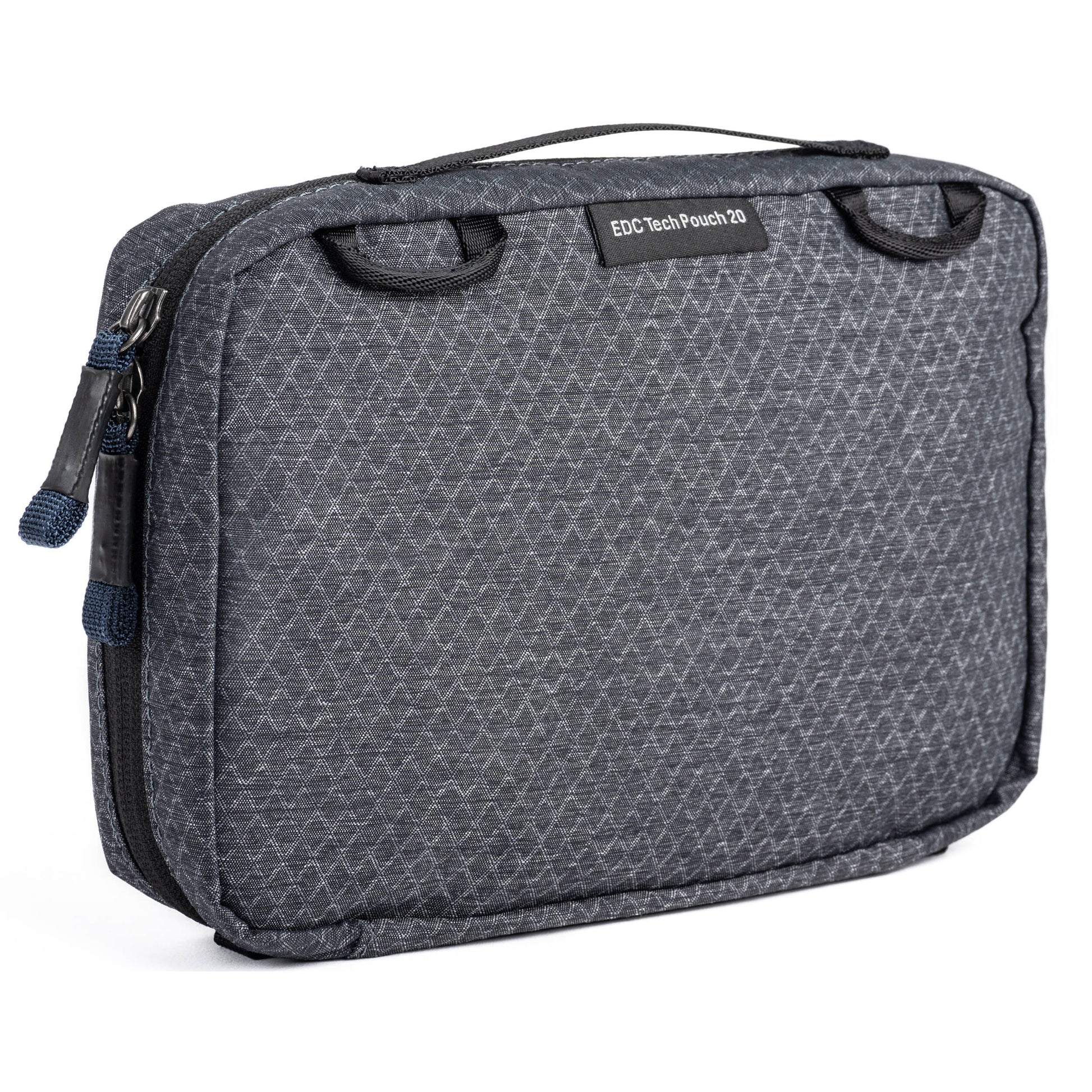 Think Tank EDC Pouch with pockets, zippered compartment, water-repellent coating, and open-flat design for easy access.