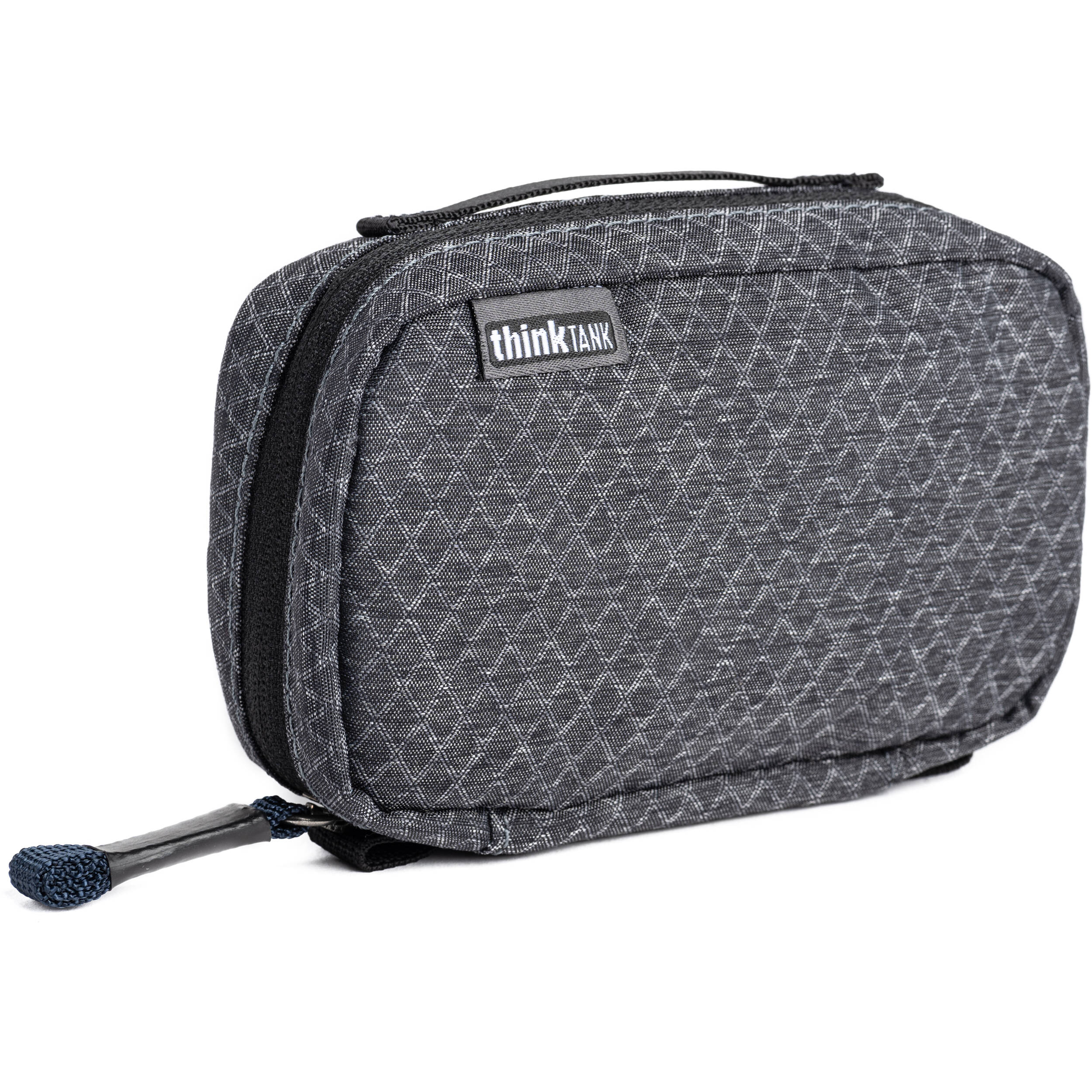 Think Tank EDC Pouch with pockets, zippered compartment, water-repellent coating, and open-flat design for easy access.