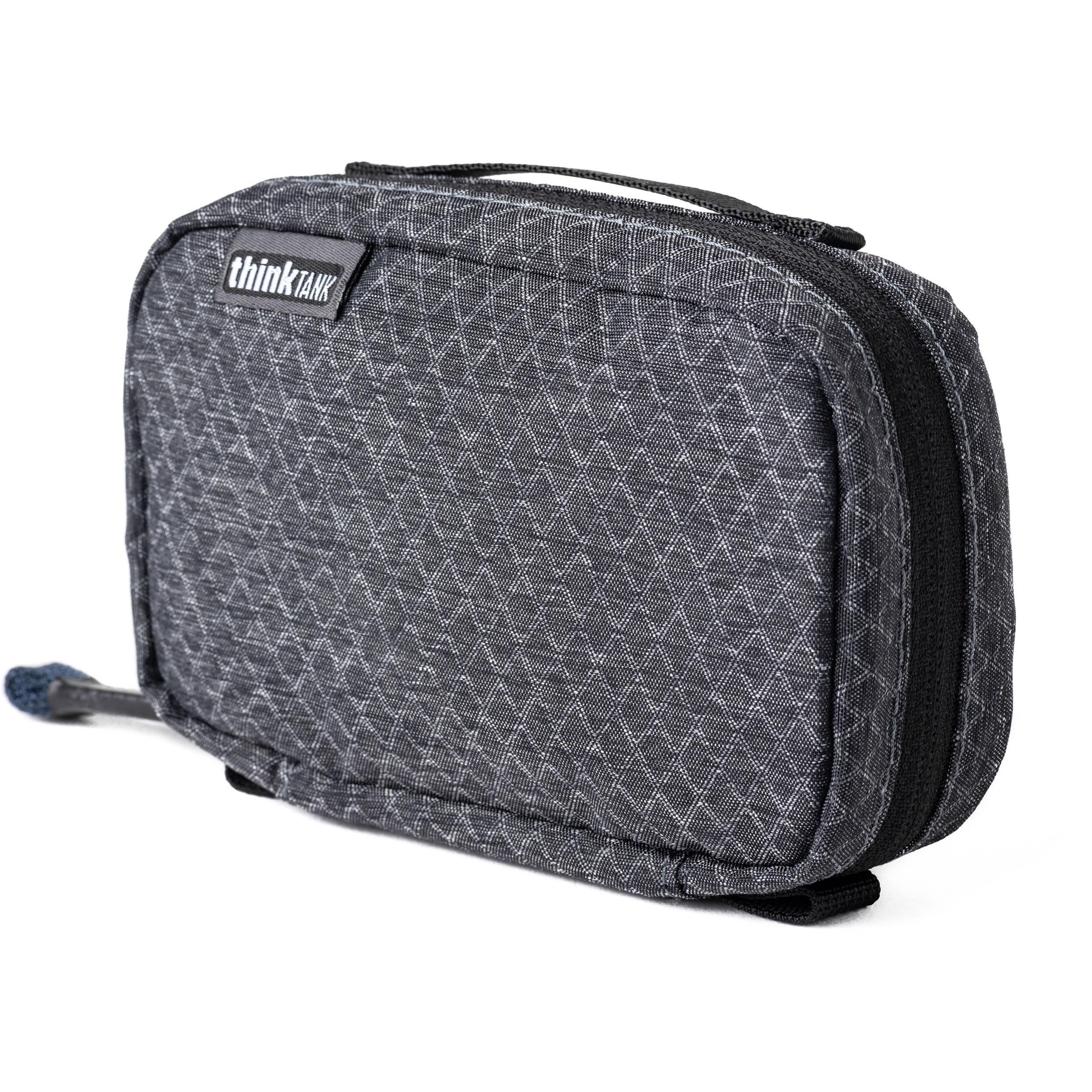 Think Tank EDC Pouch with pockets, zippered compartment, water-repellent coating, and open-flat design for easy access.