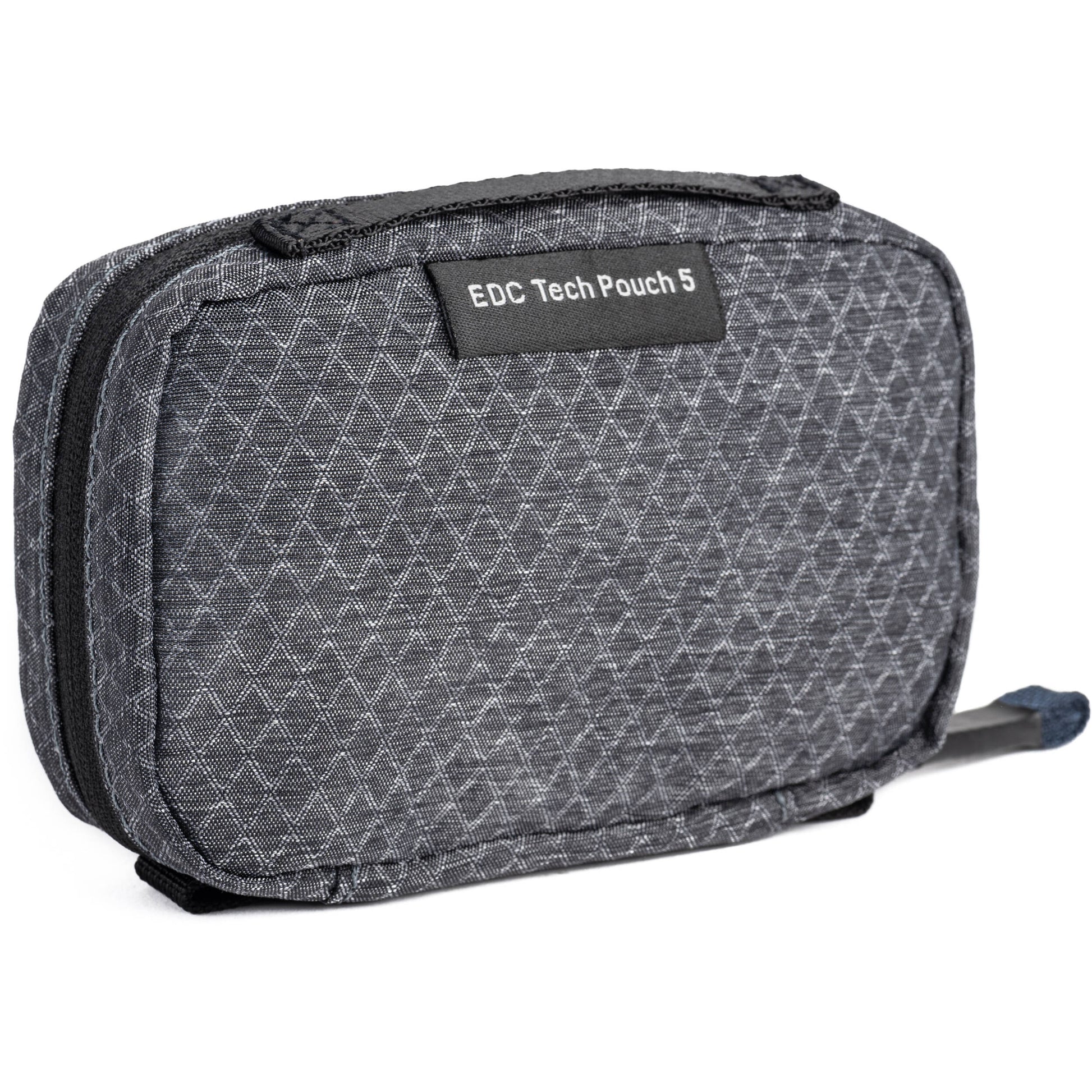 Think Tank EDC Pouch with pockets, zippered compartment, water-repellent coating, and open-flat design for easy access.