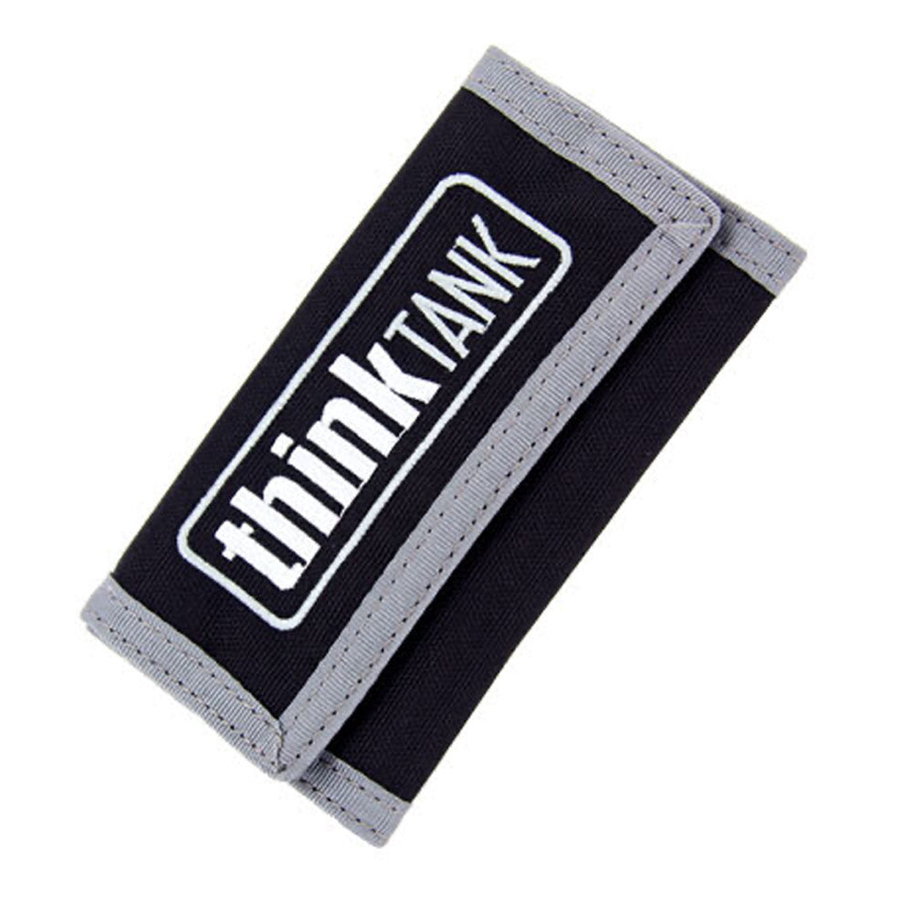 Think Tank Memory Card Wallet CF6 (Black) holds up to 6 CF cards, made of water-resistant nylon with clear pockets and secure velcro closure.