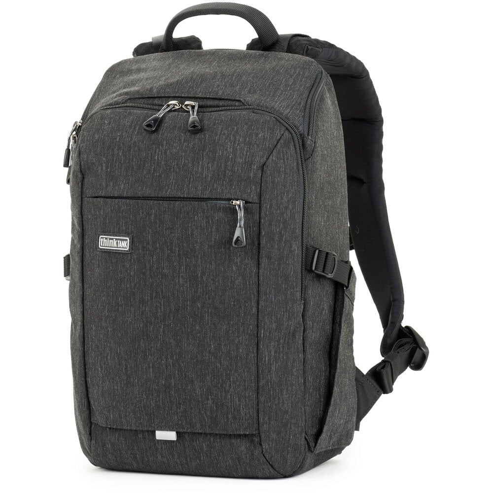 Think Tank Photo BackStory 13 Camera Backpack with padded compartments for DSLR/mirrorless cameras, laptop, tablet, and accessories.