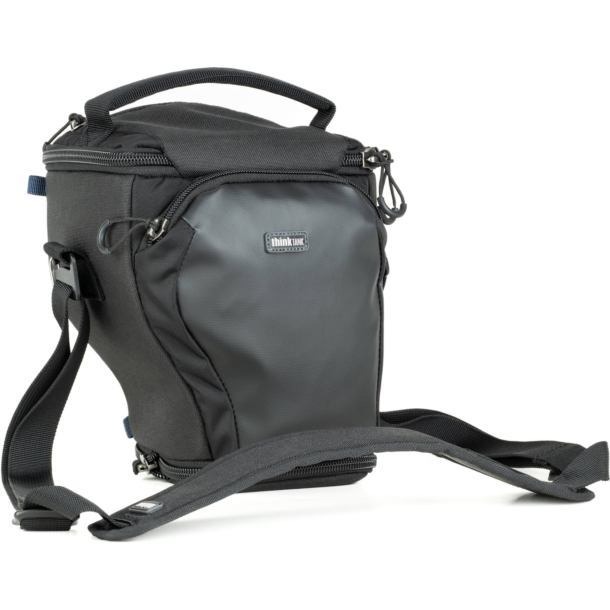 Think Tank mirrorless camera holster with accessory pockets
