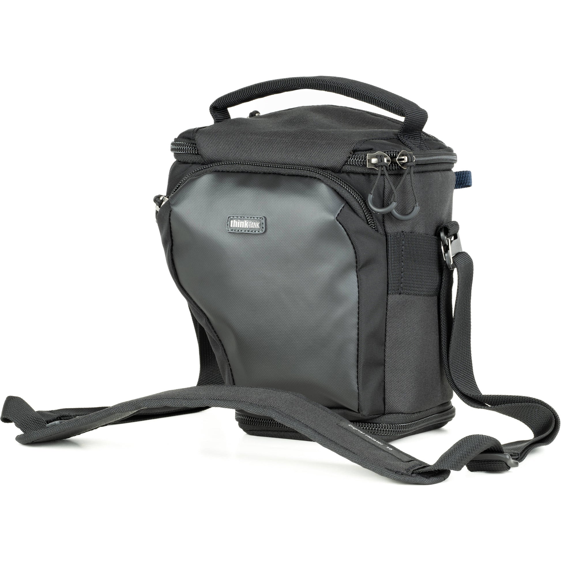 Think Tank mirrorless camera holster with accessory pockets
