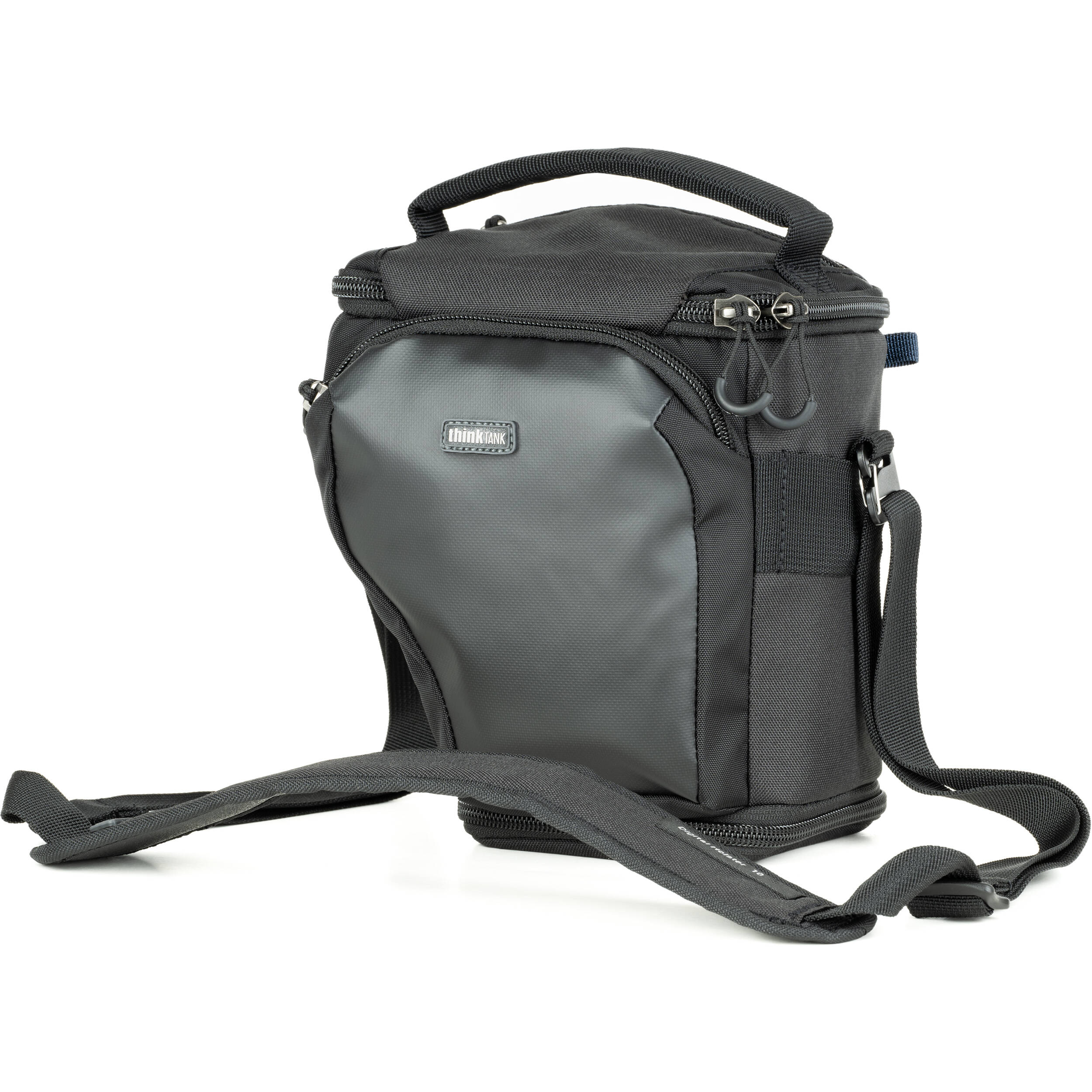 Think Tank mirrorless camera holster with accessory pockets
