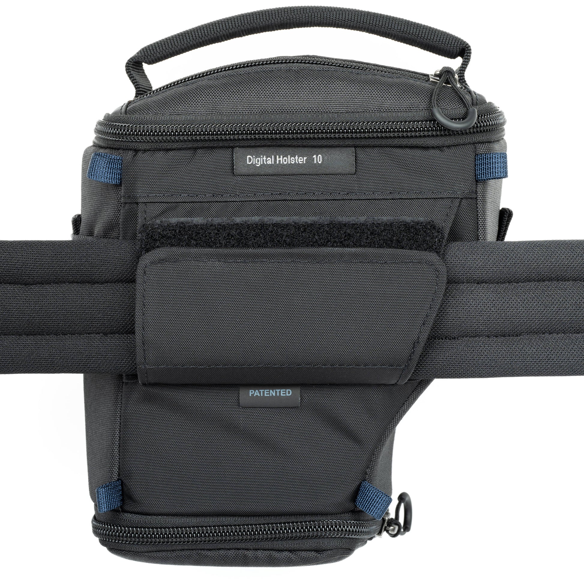 Think Tank mirrorless camera holster with accessory pockets

