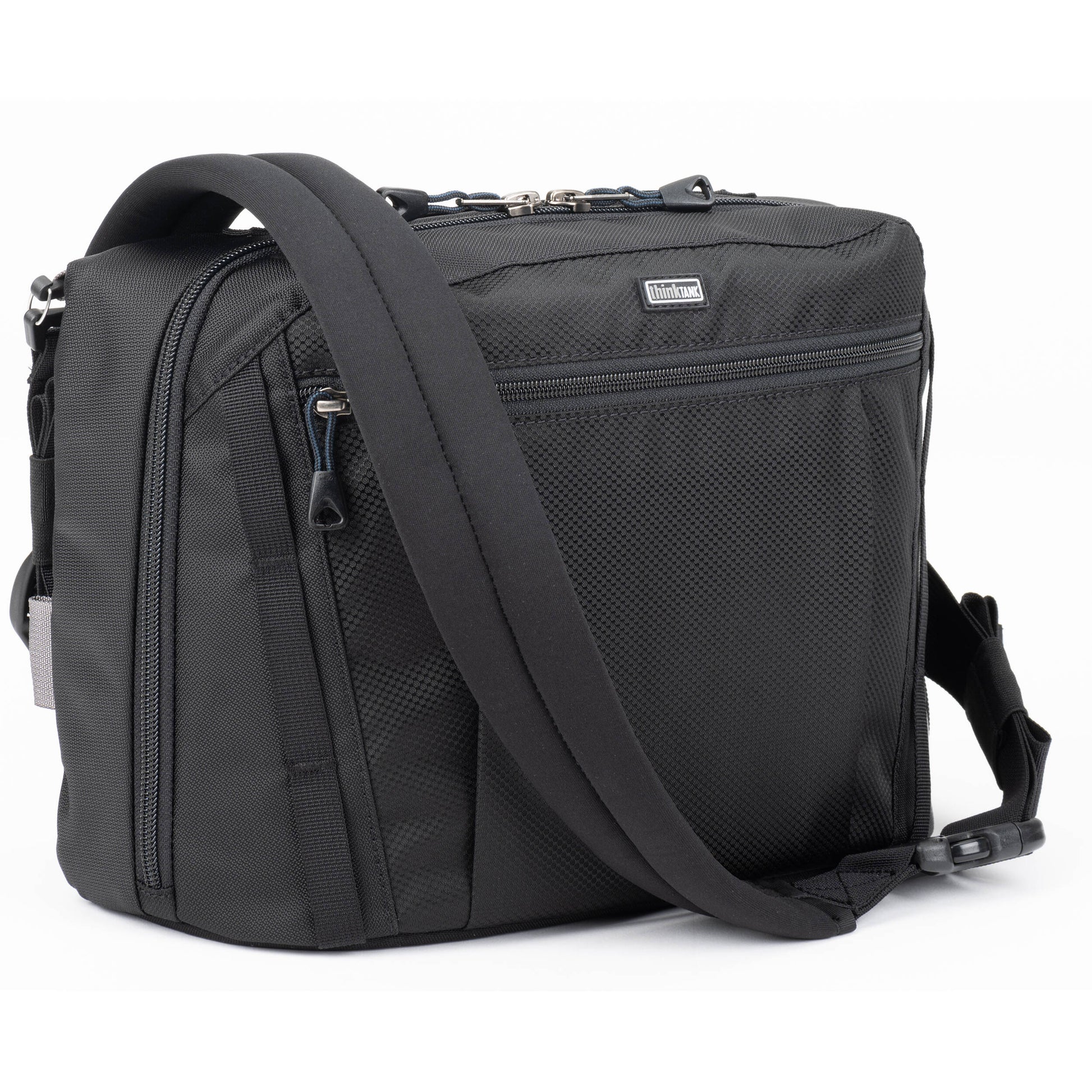 Think Tank PressPass 20 camera bag with padded interior.