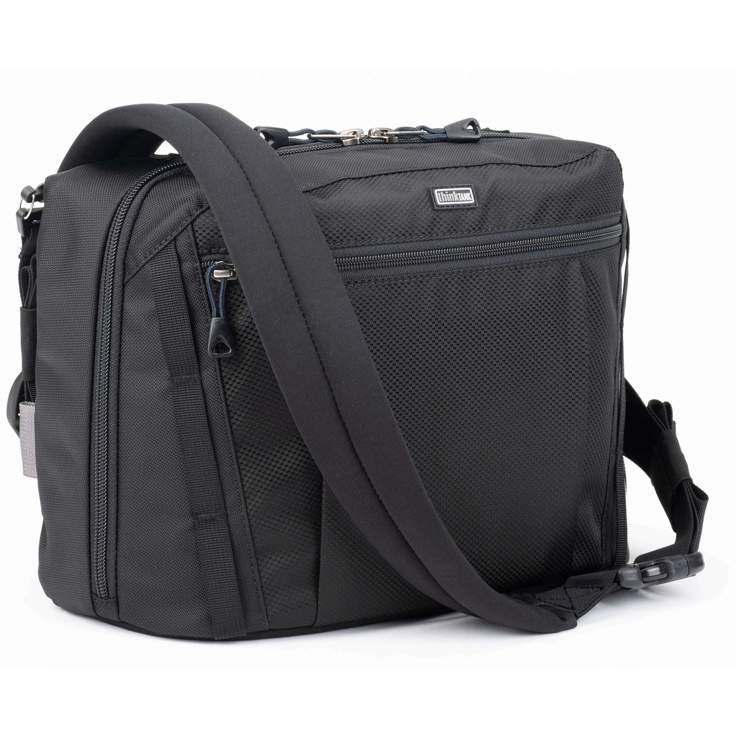 Think Tank PressPass 20 camera bag with padded interior.