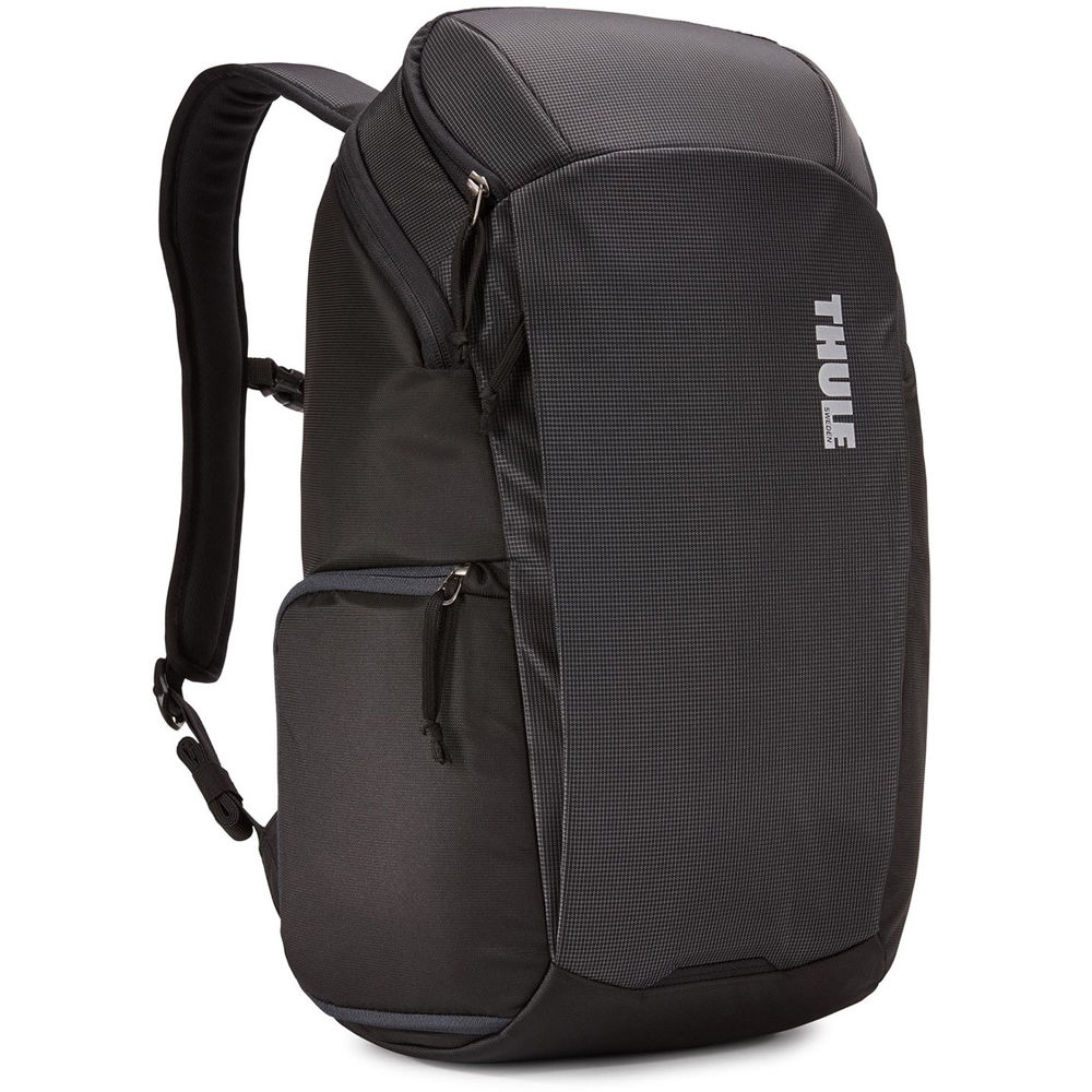 Thule camera backpack with padded compartments, adjustable dividers, and ergonomic straps